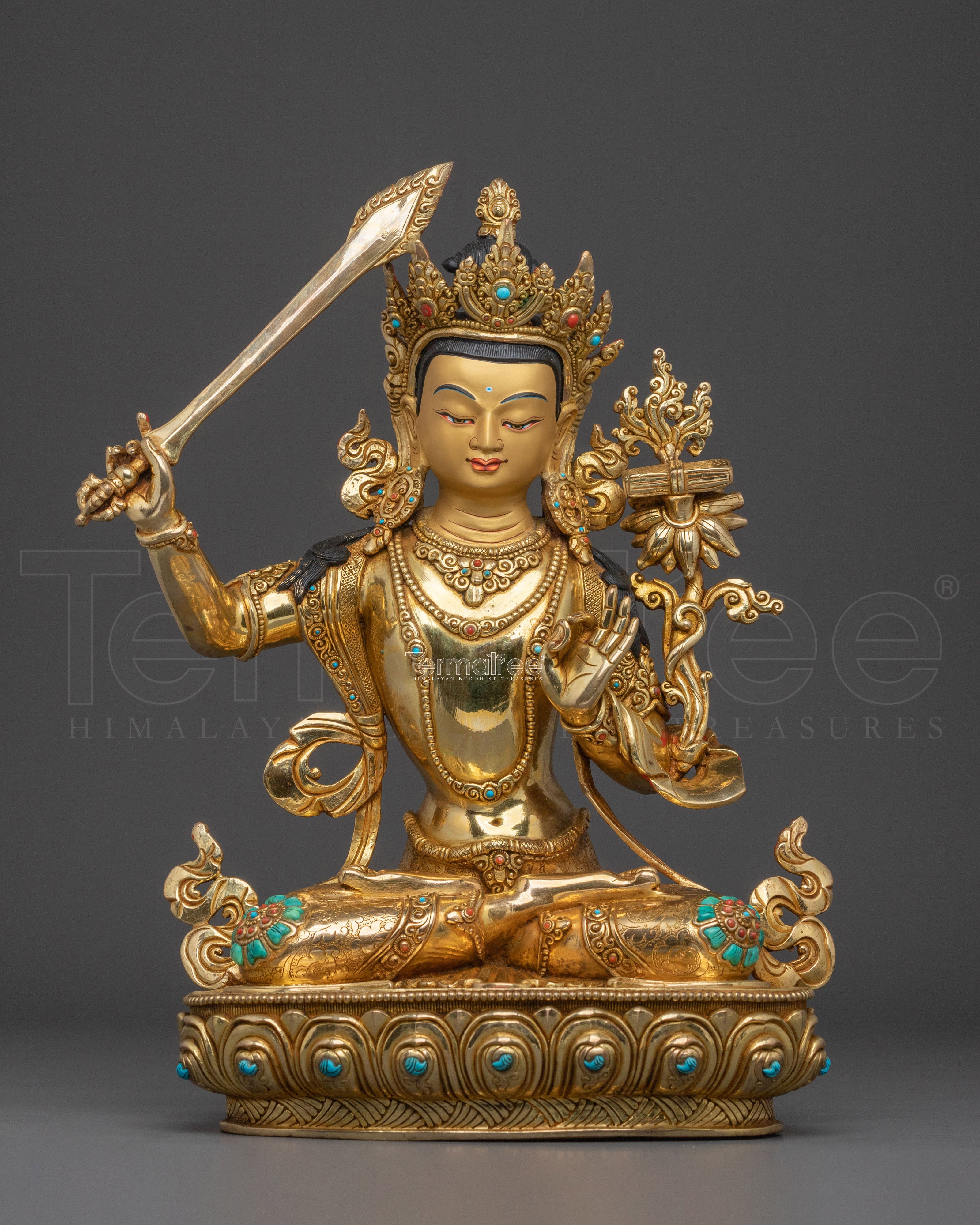 Handmade Manjushri Buddhist Statue | Home Decor
