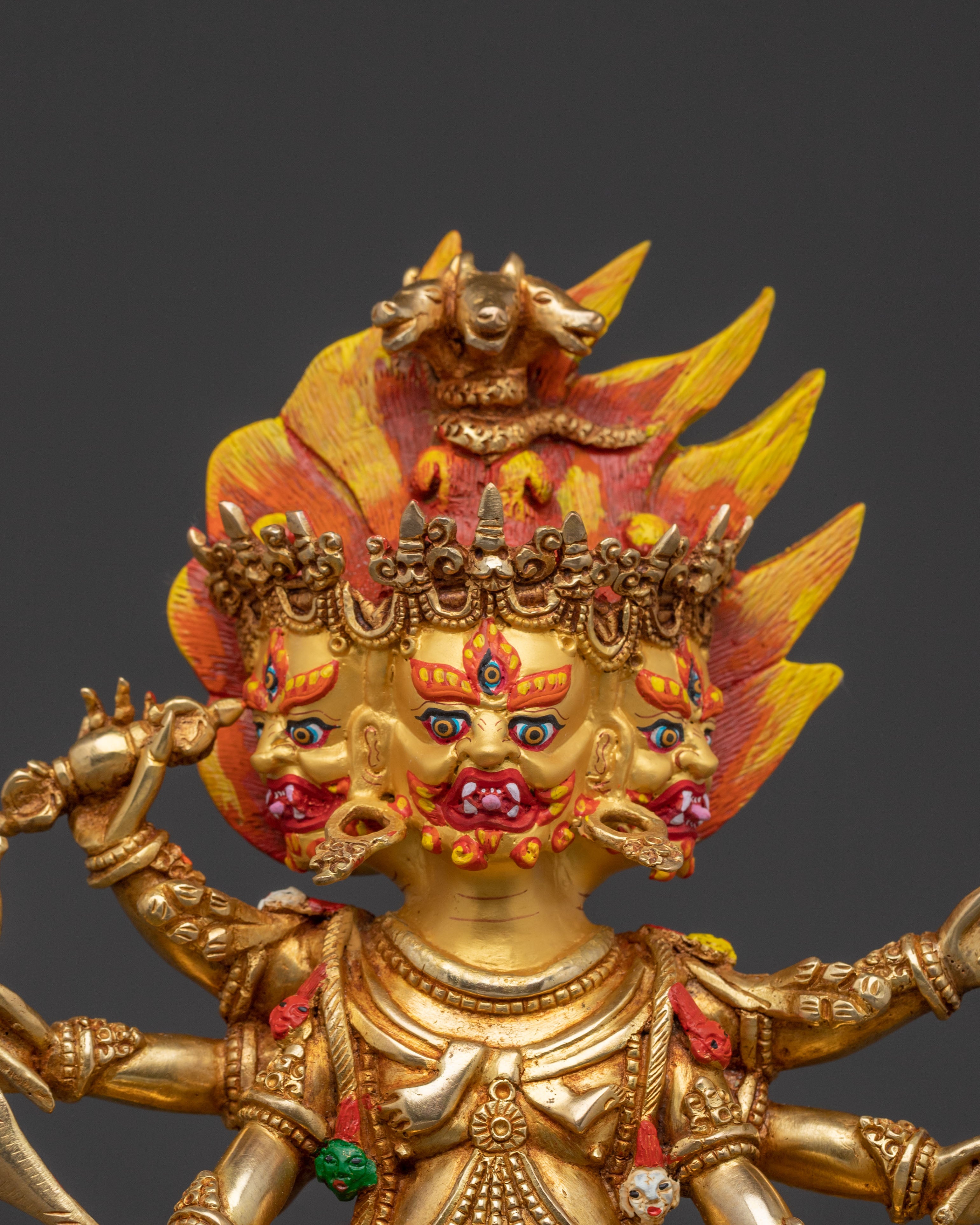 Tantric Statue of Hayagriva - Golden Reverence