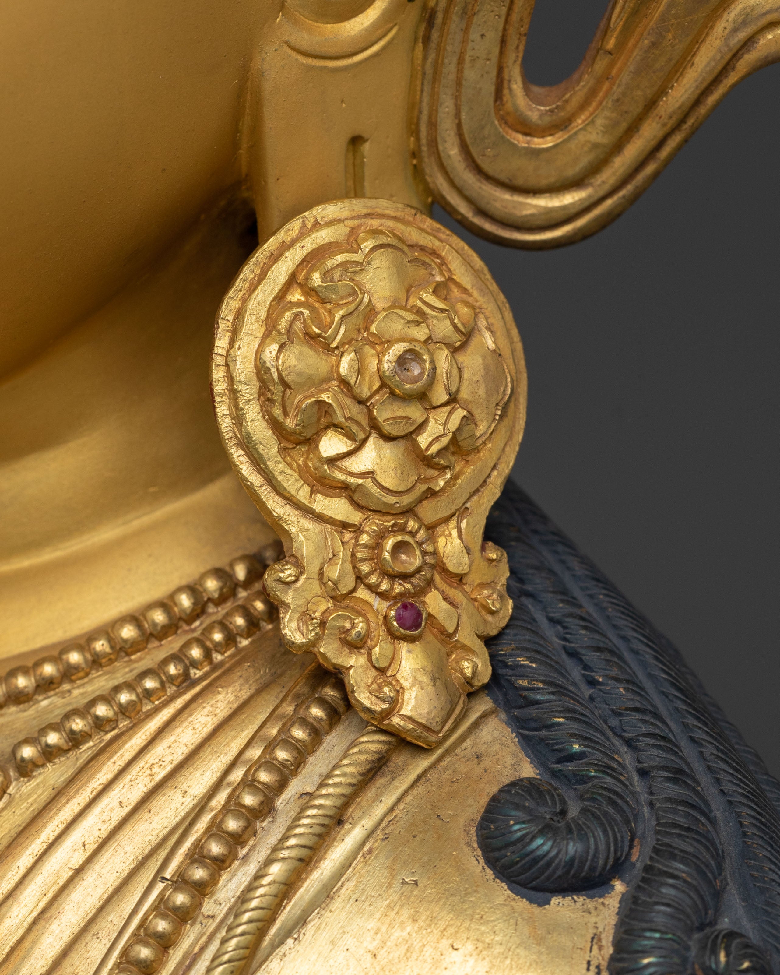 Traditional Himalayan Crown Shakyamuni Buddha Figure