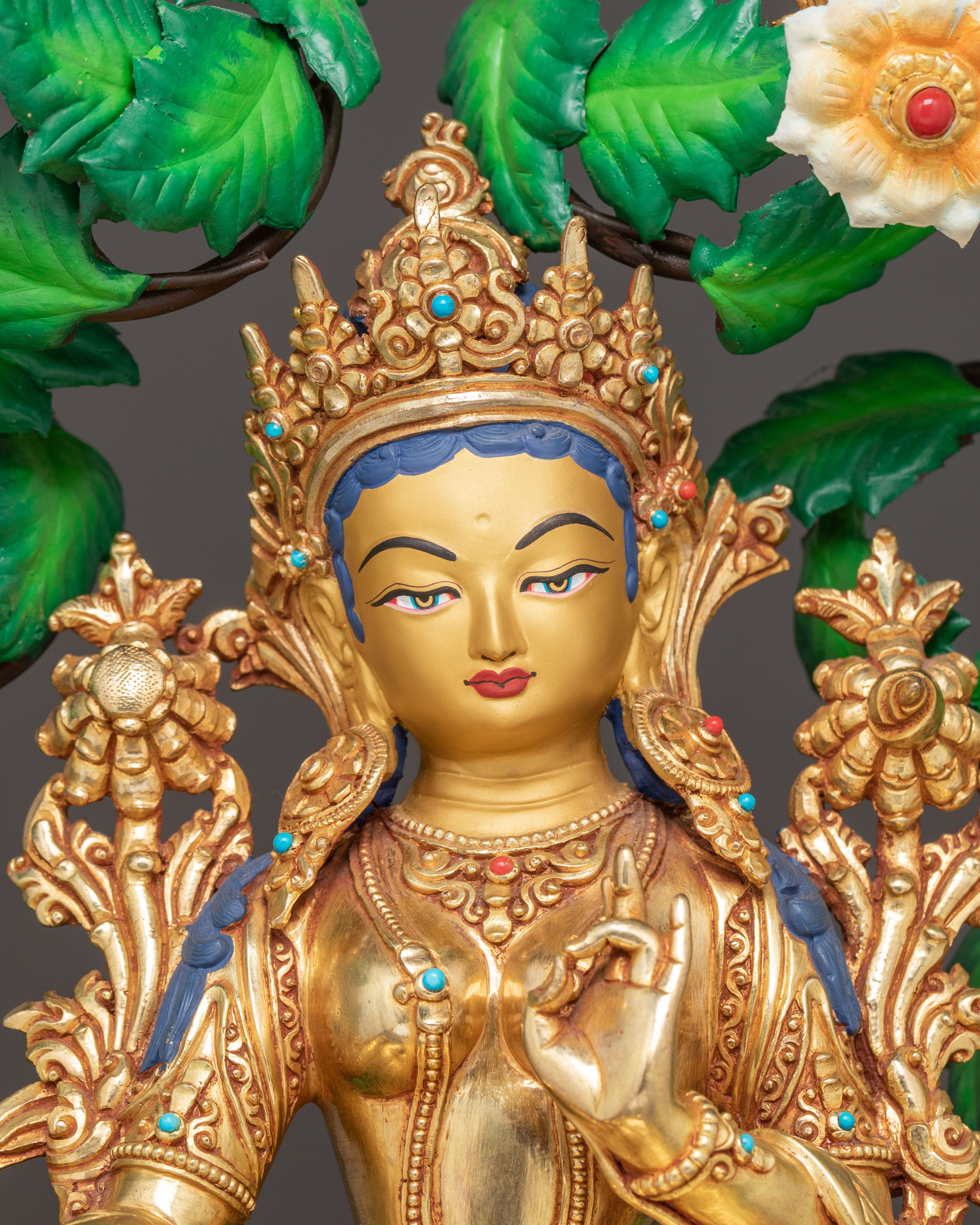 Handmade Twenty-One Tara Copper Set | 21 Tara Sculpture Set