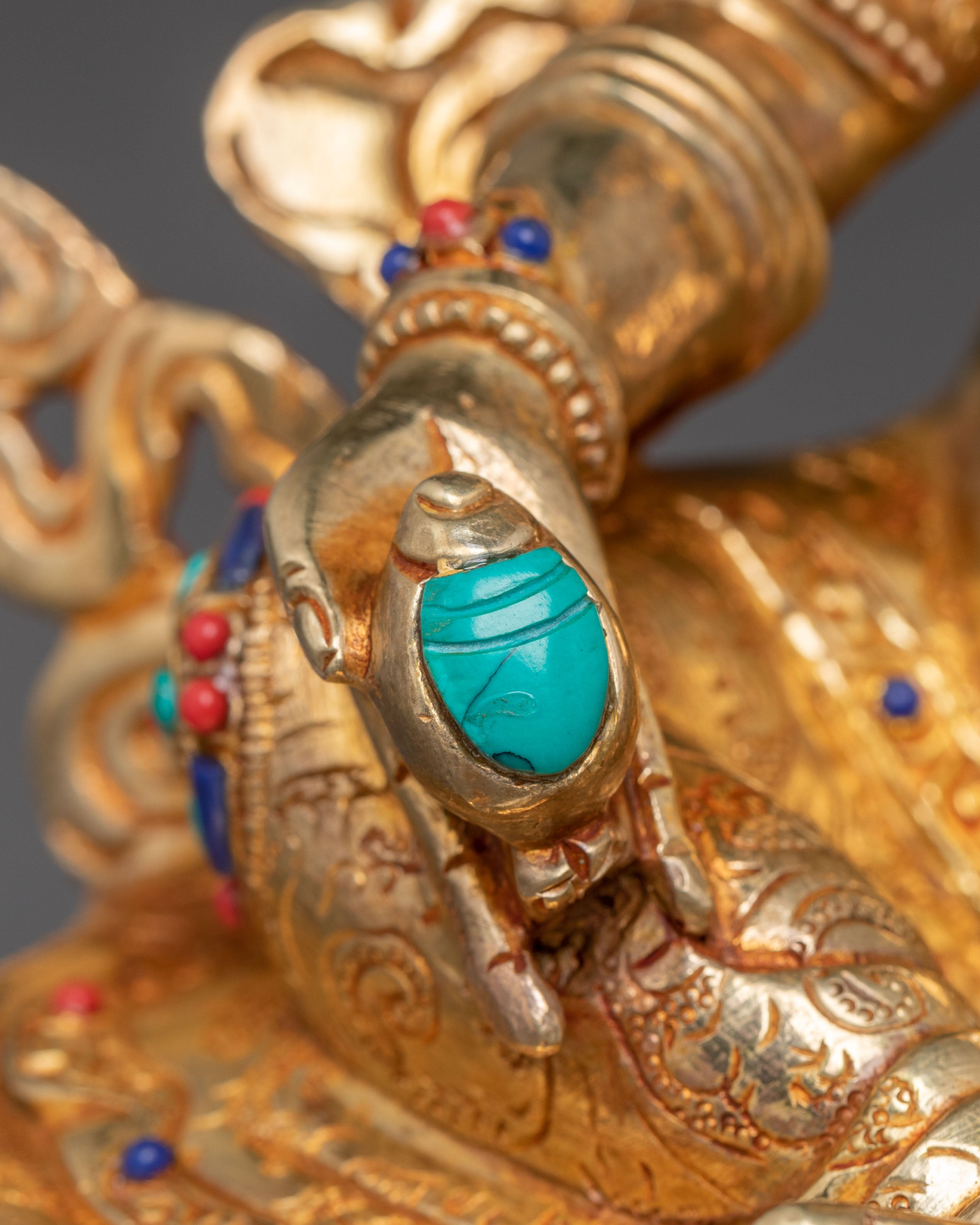 Golden Dzambhala Copper Statue | Guardian of Wealth