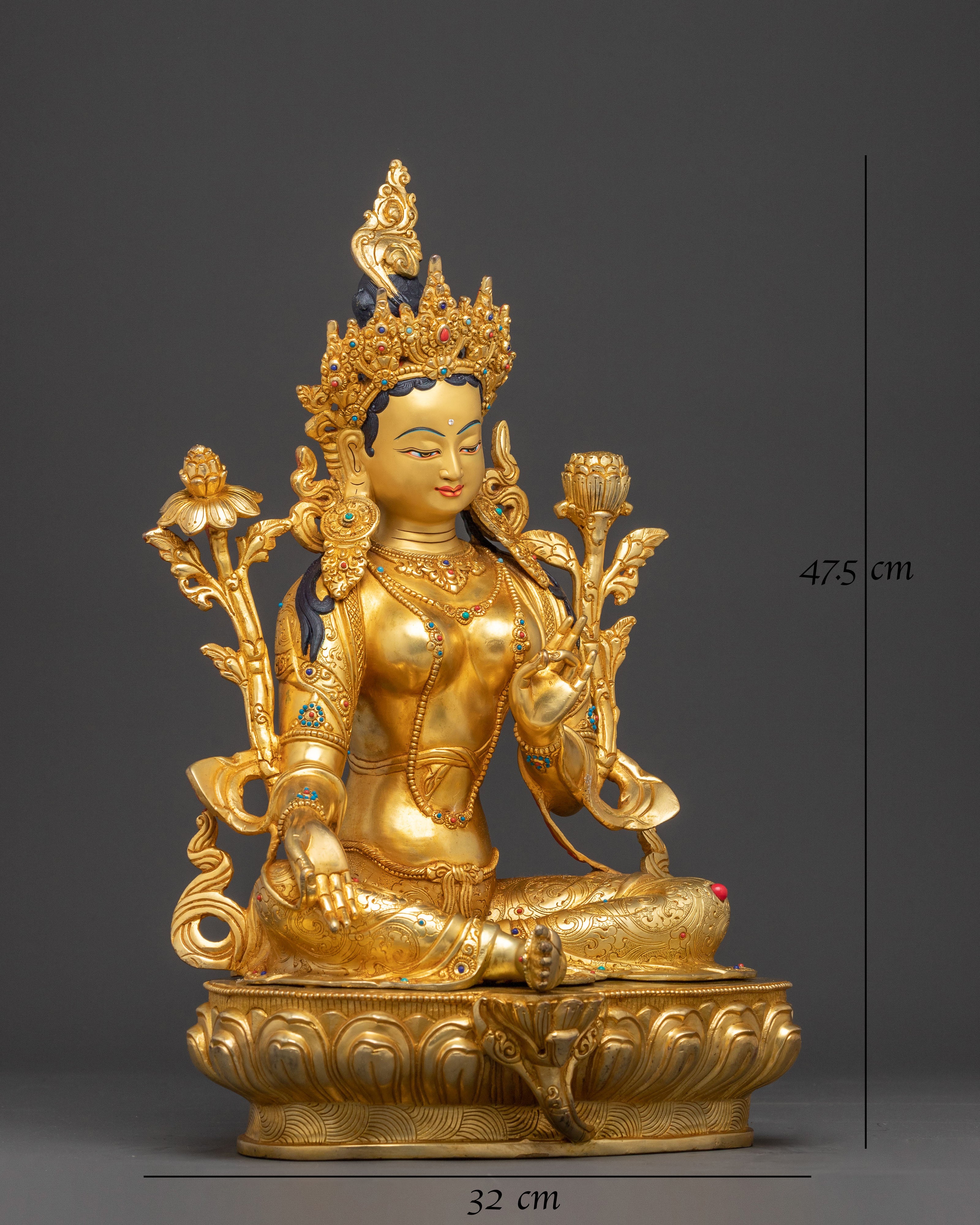 Green Tara Protector Goddess Statue
