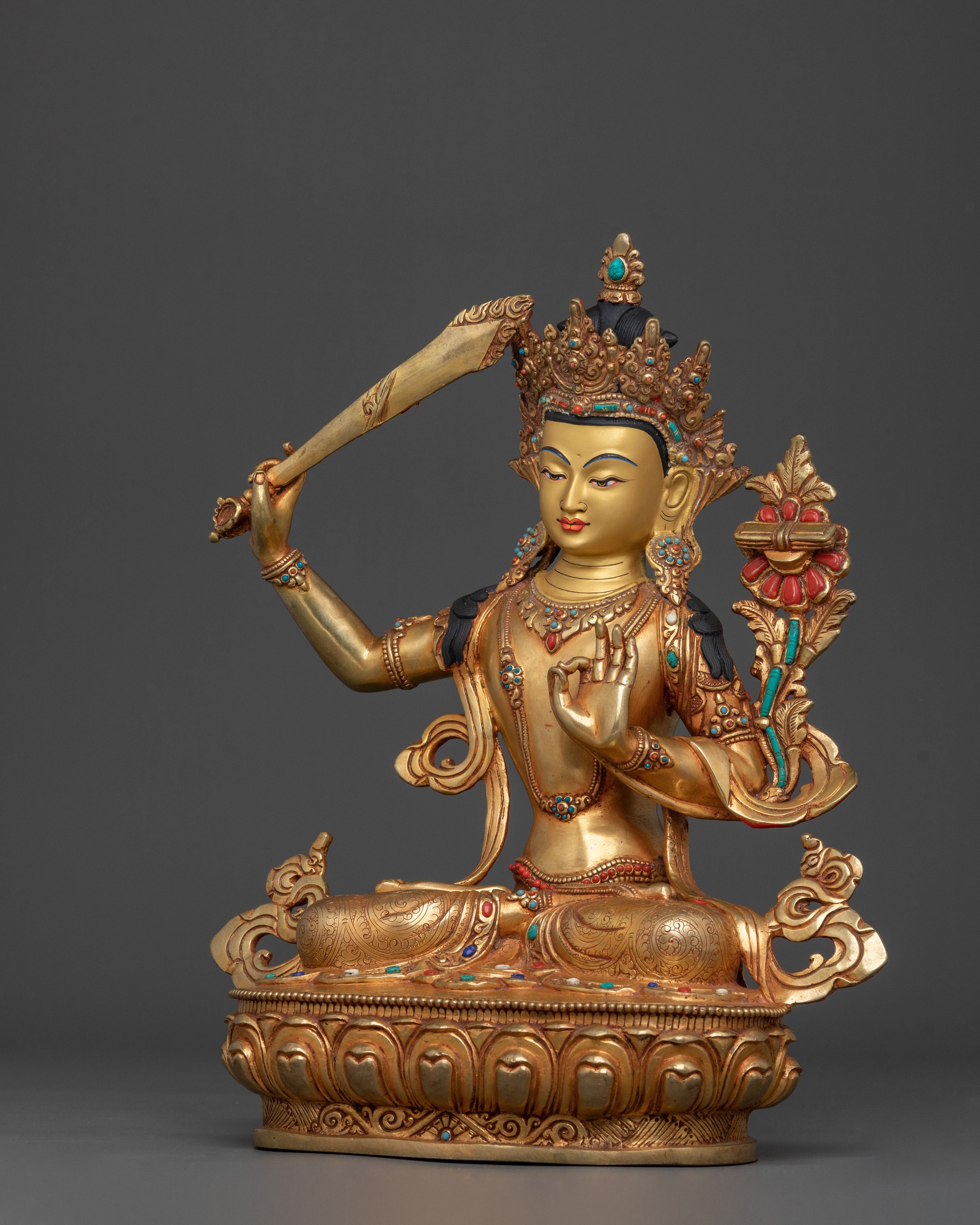 Manjushri Statue | Tibetan Wisdom Figurine