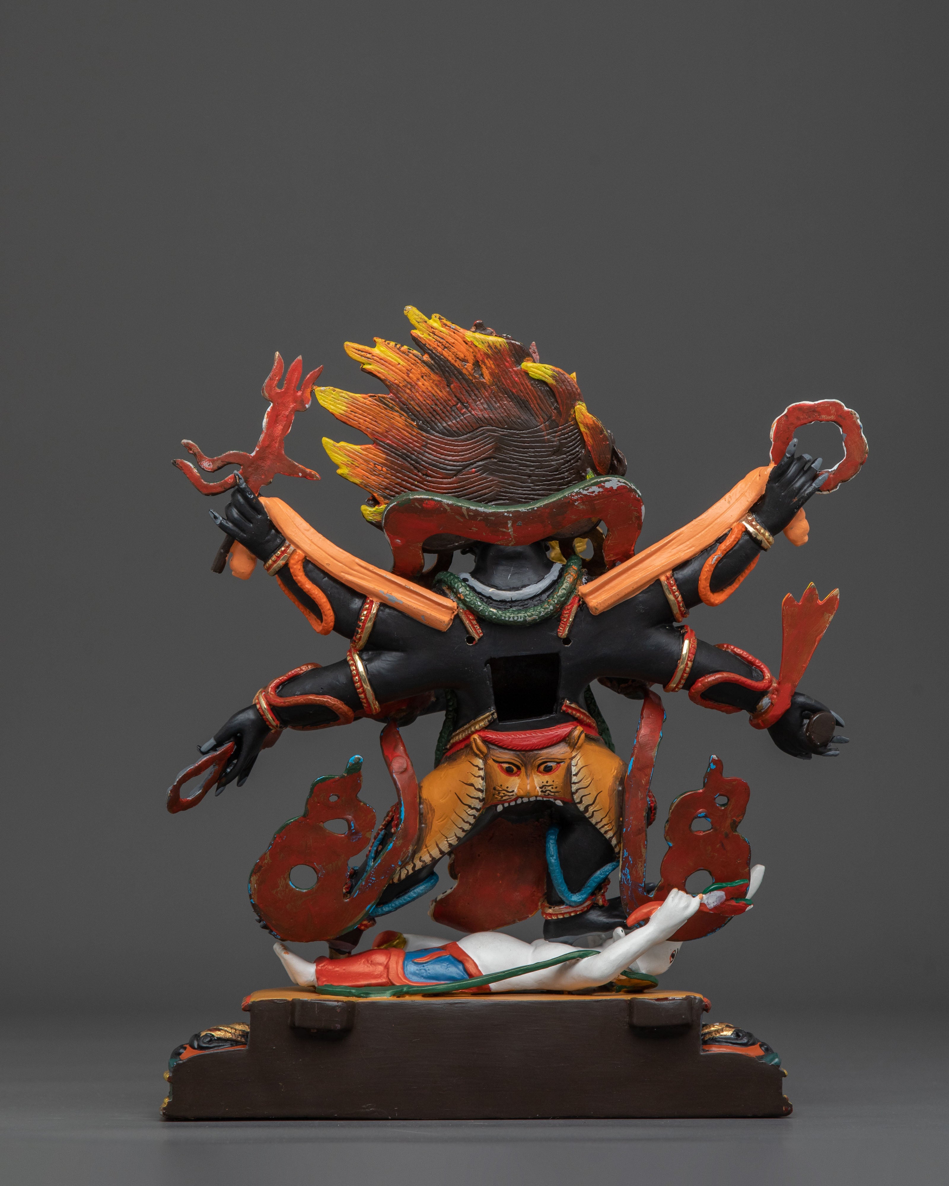 Six Armed Mahakala Wrathful Figurine | Home Decor