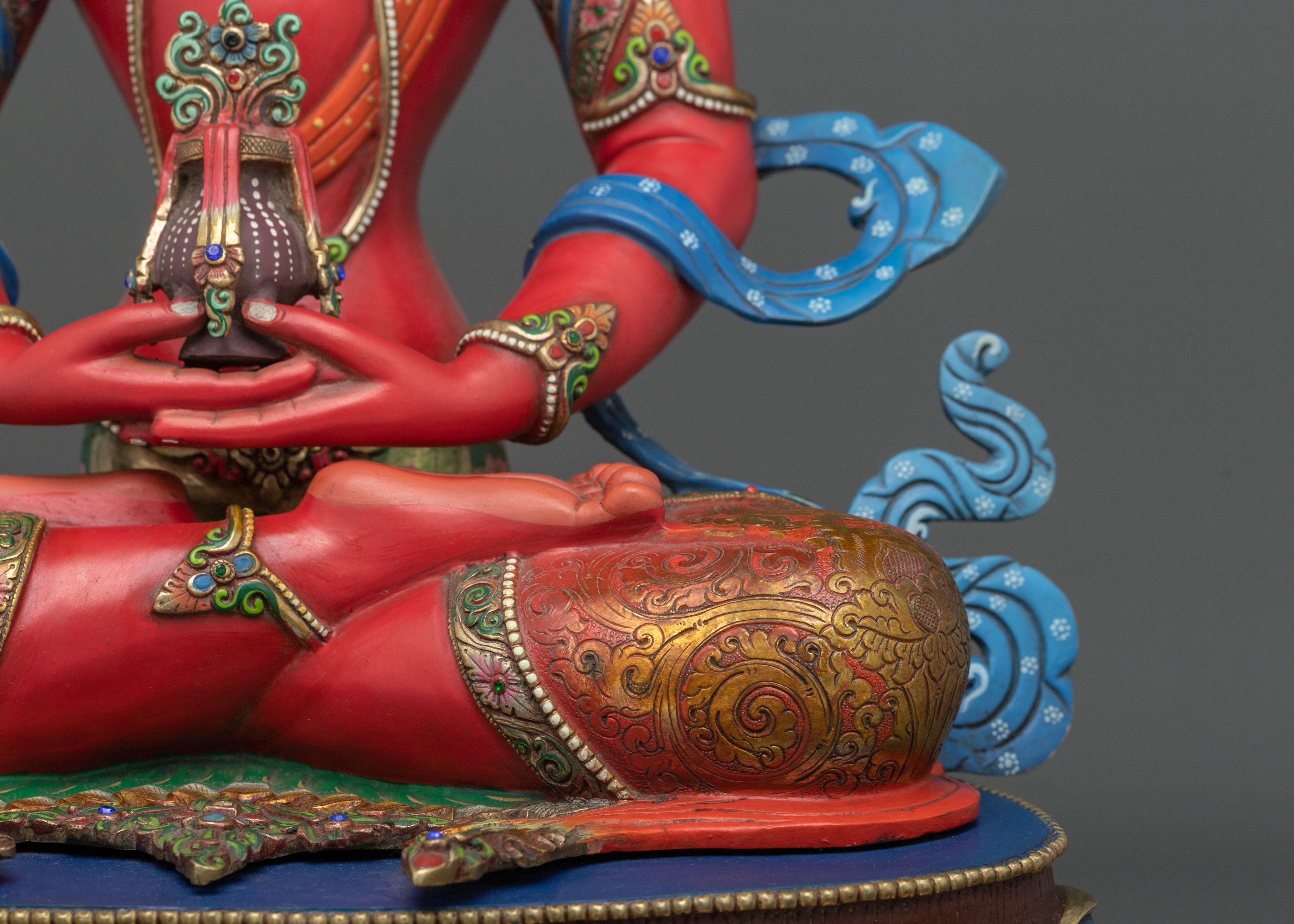 Amitayus Long Life Buddha Handmade Statue | Handmade Spiritual Sculpture