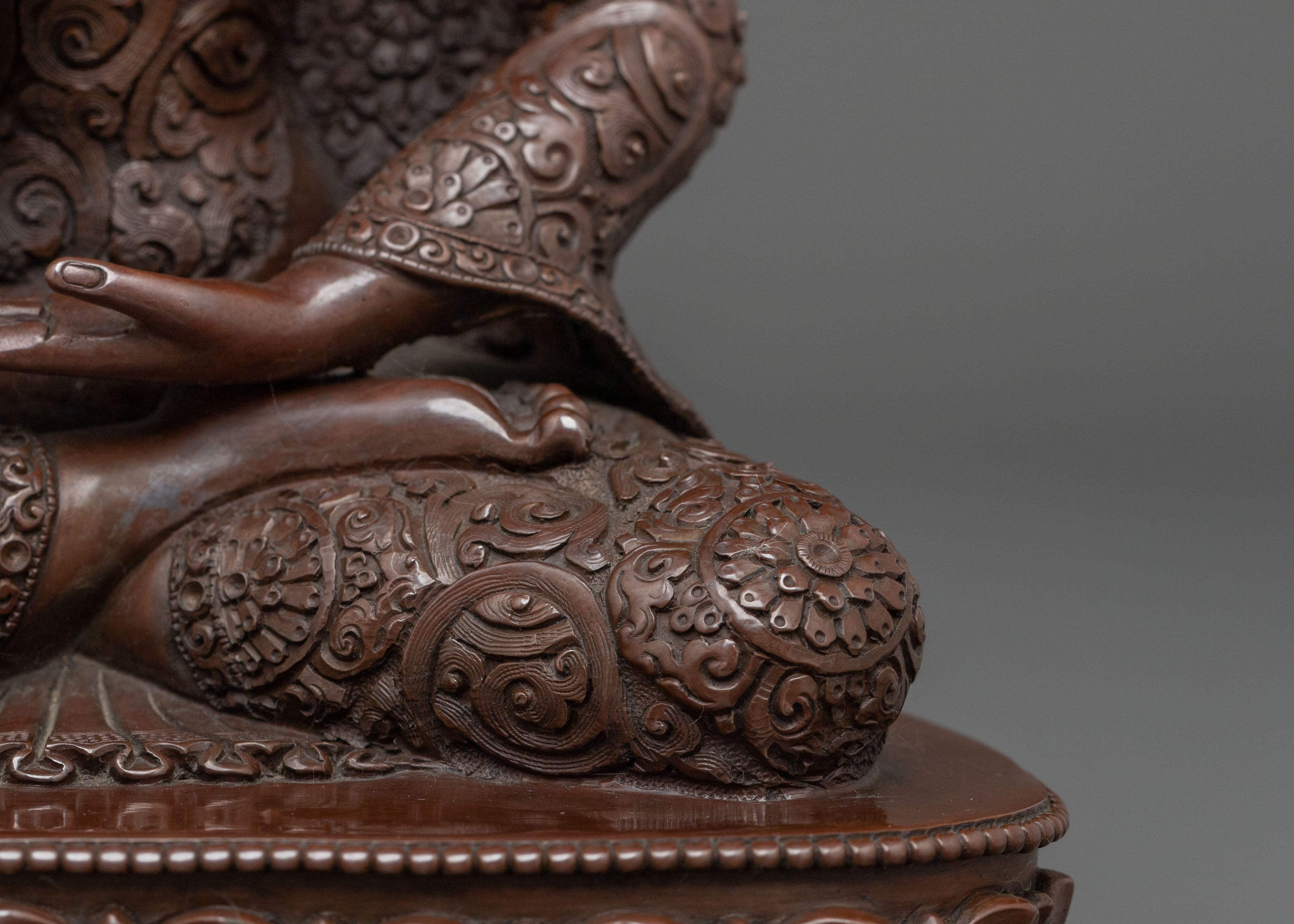 Amoghasiddhi Sculpture | Green Dhyani Buddha