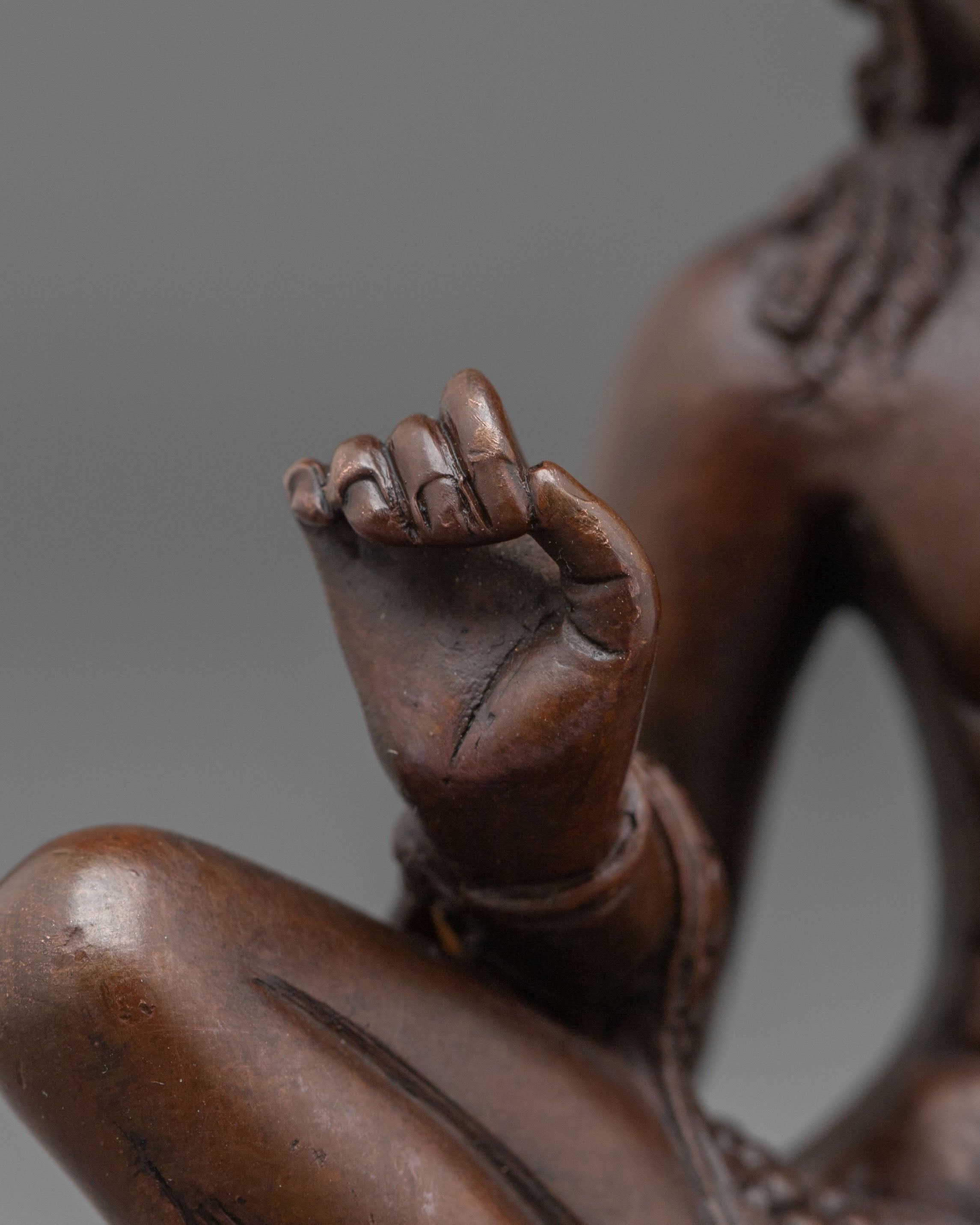Majestic Lokeshwor Sculpture in Oxidized Copper