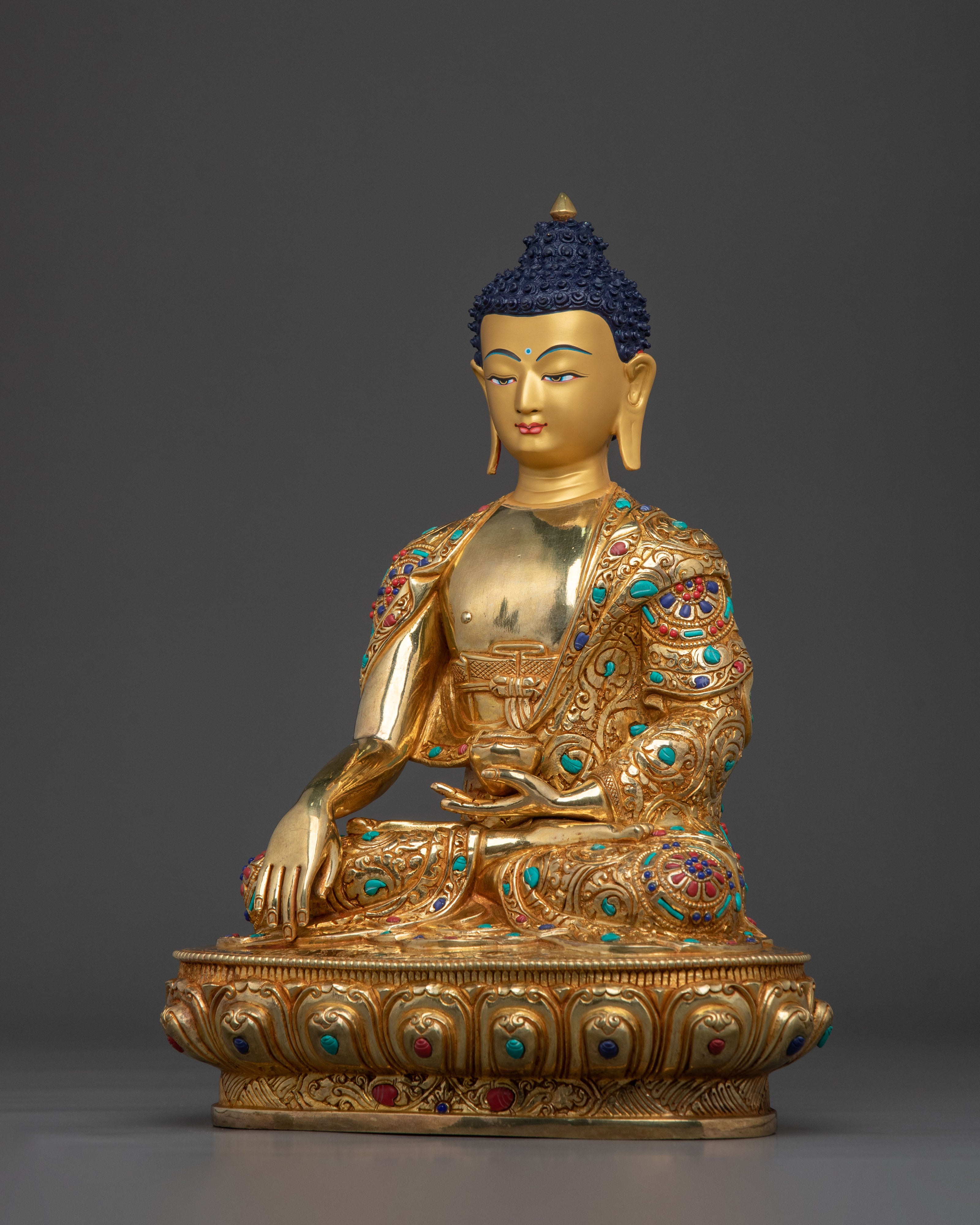 Hand-Carved Shakyamuni Buddha Sculpture | Home Decor