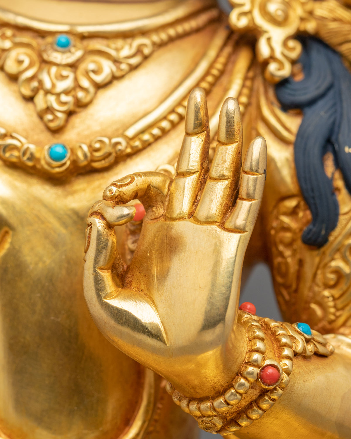 Manjughoṣa Copper Figurine | Tibetan Buddhist Deity