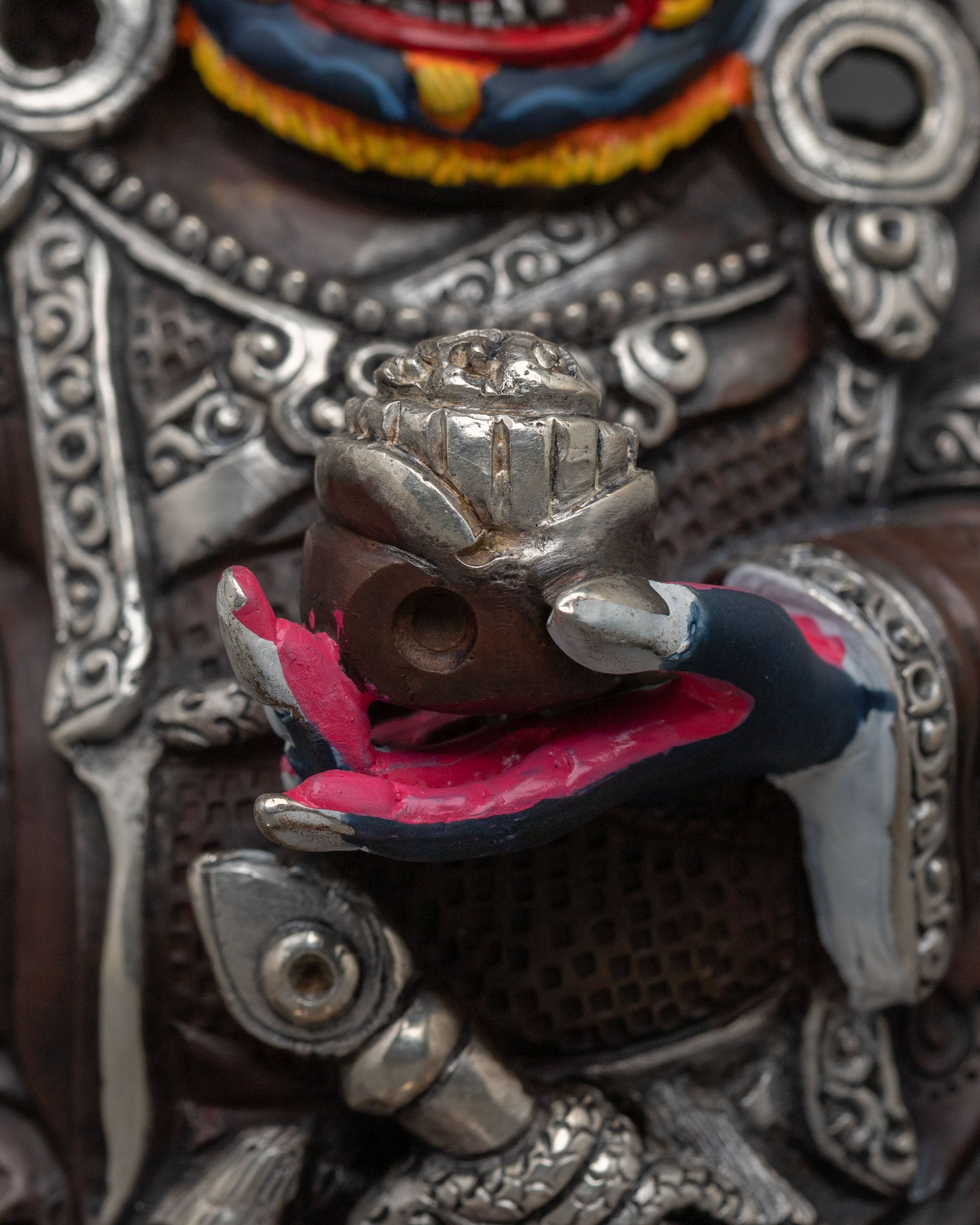 Nepalese Handmade Mahakala Bernakchen Statue