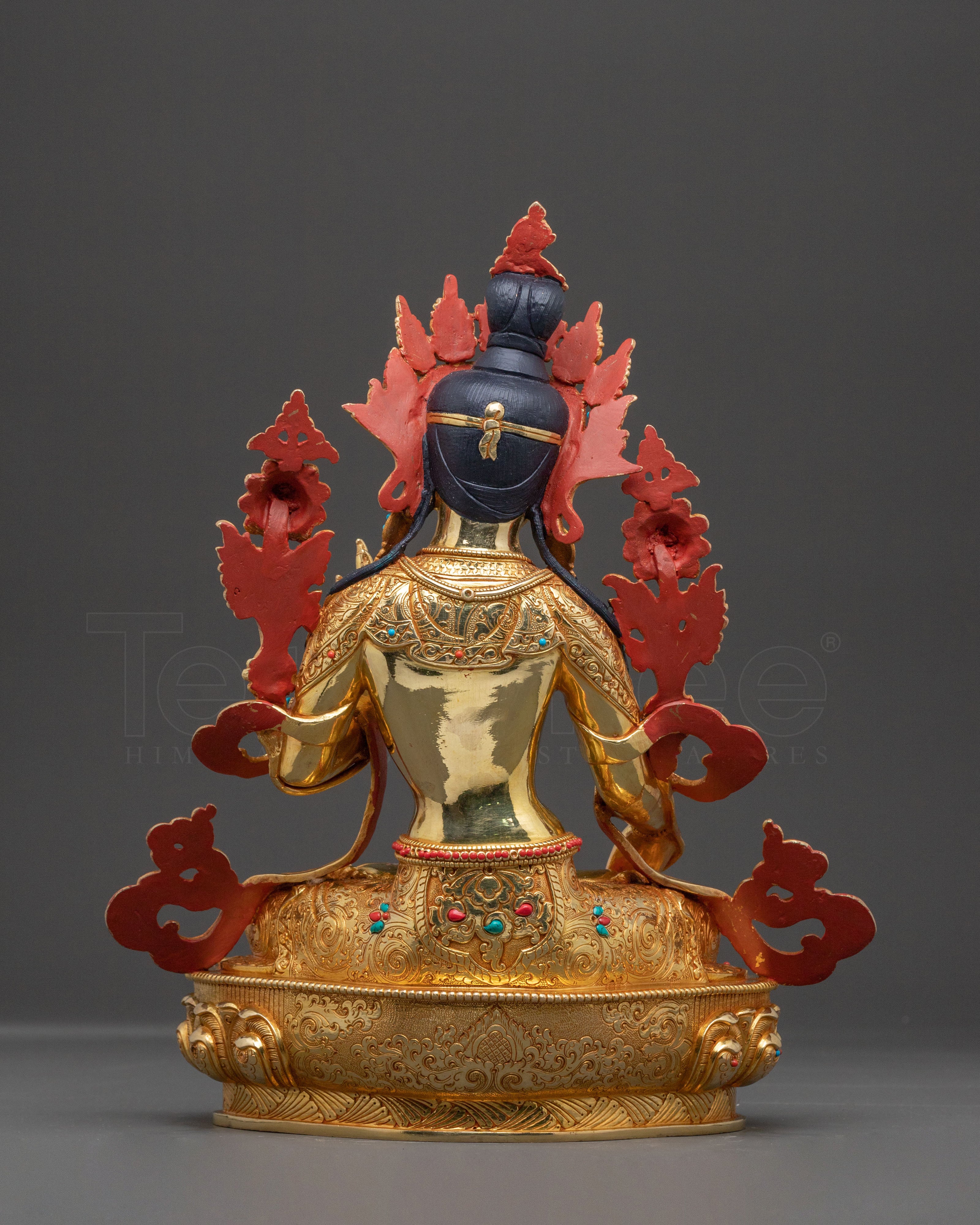 Exquisite Handcrafted White Tara Statue: The Peaceful Goddess