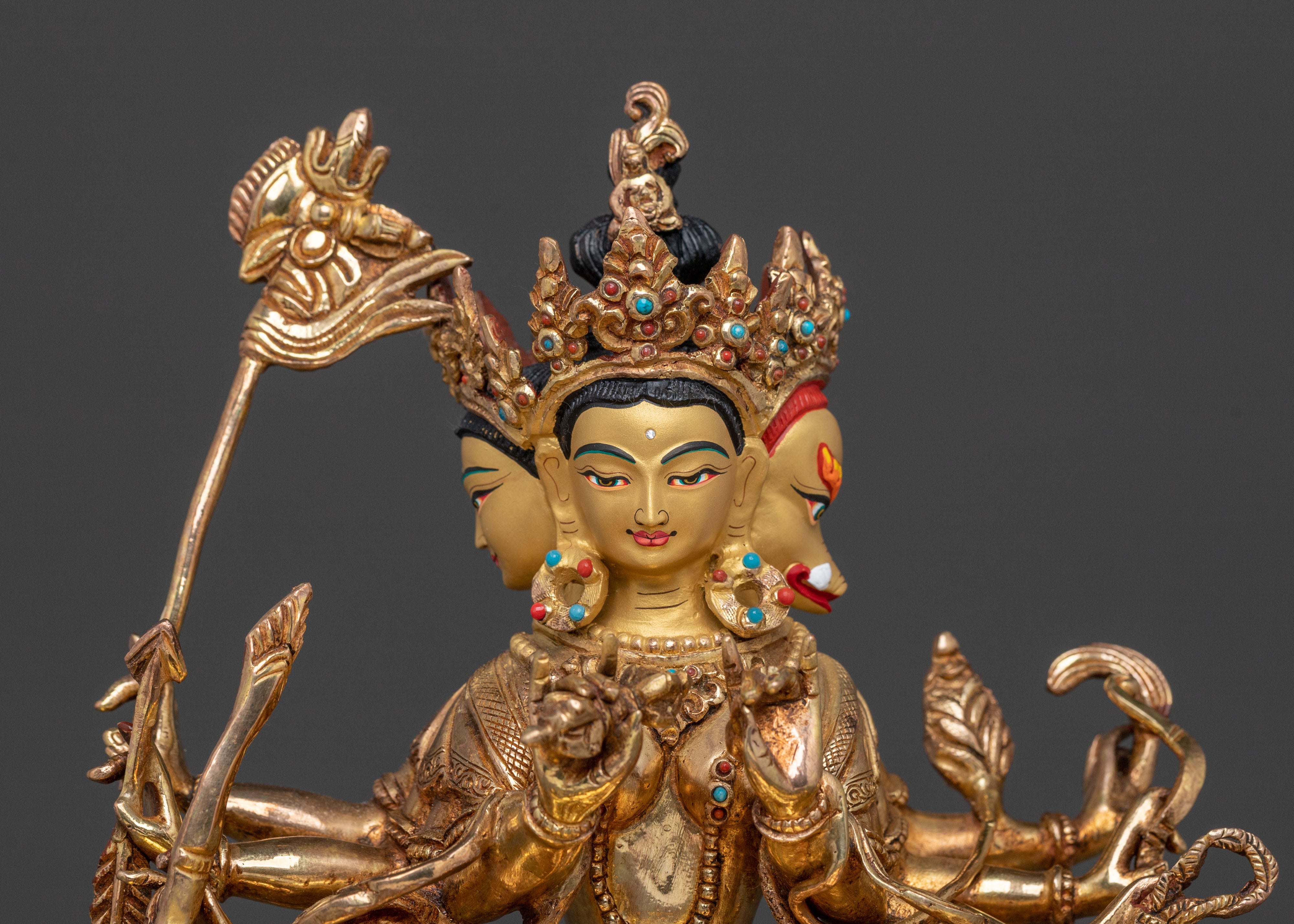 Goddess Marichi Statue with 24K Gold Gilding