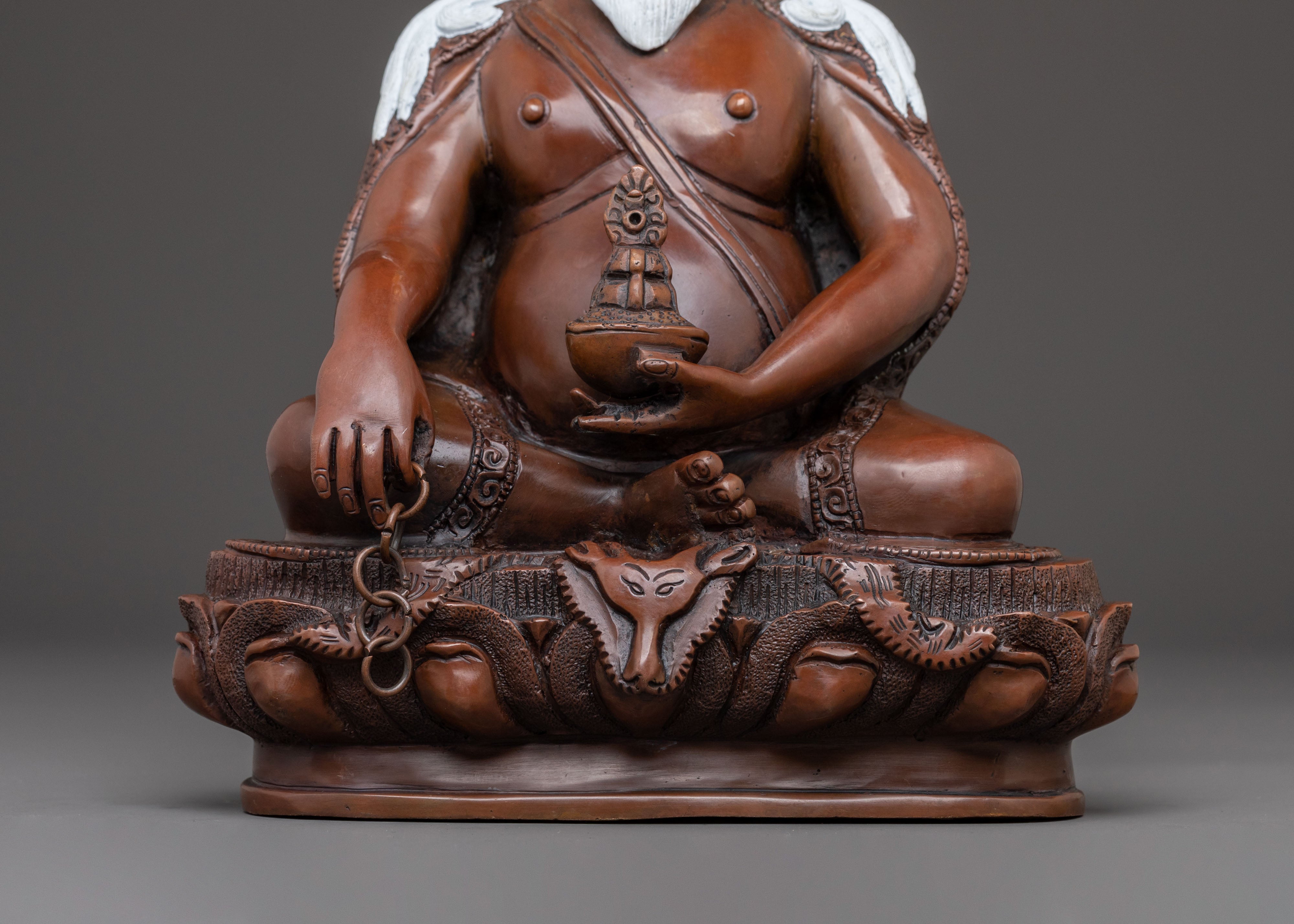 Thangtong Gyalpo Statue: Oxidized Copper Body