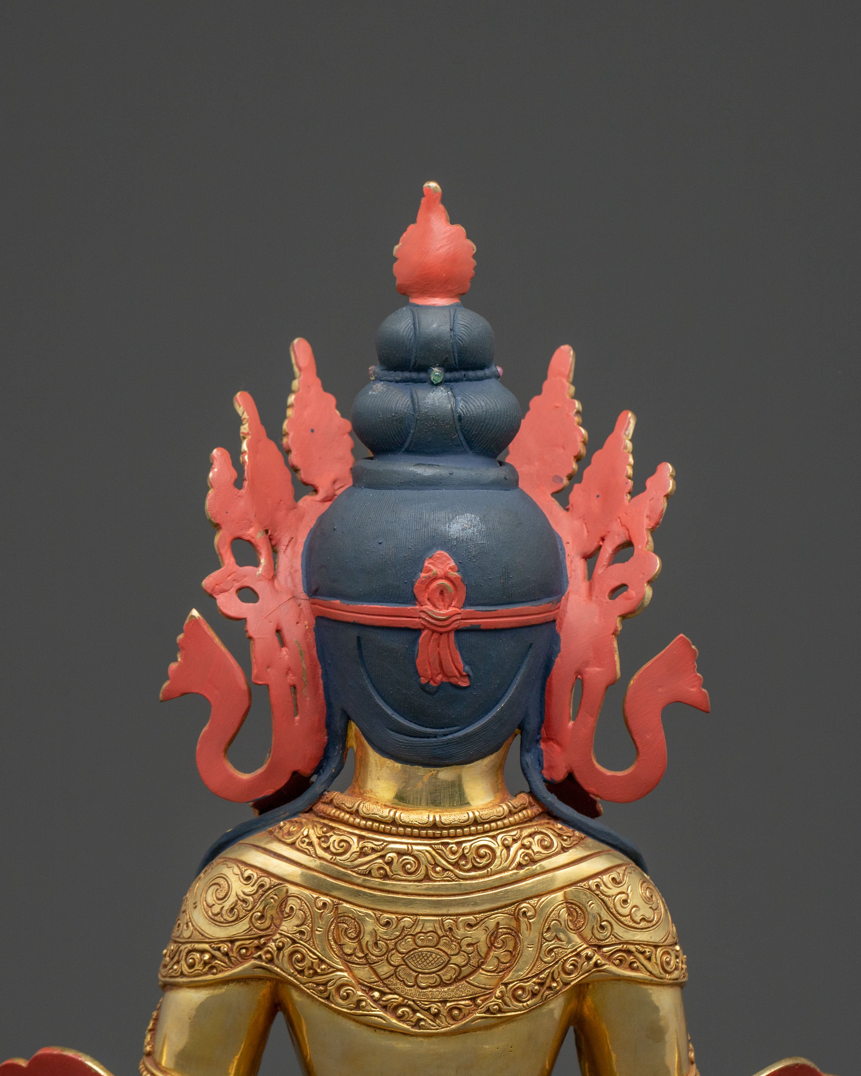 Golden Amitayus Blessing Statue | Eternal Life