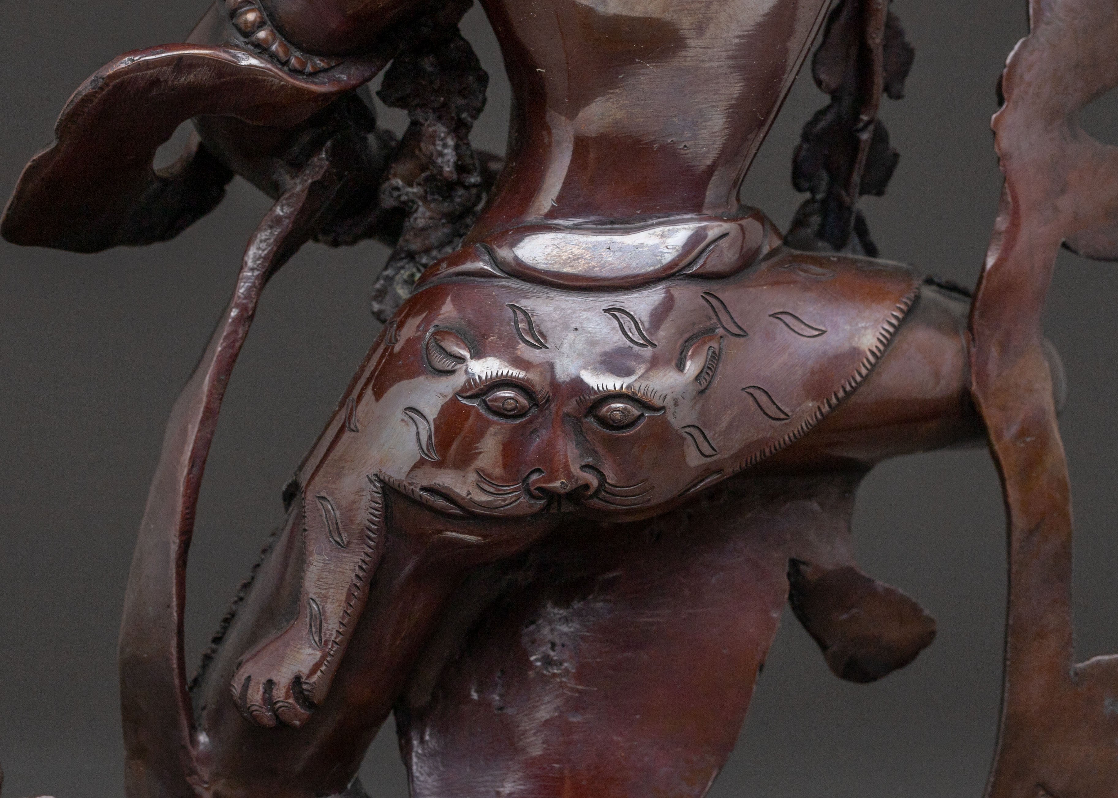 Shima Mukha Copper Statue | Lion Faced Dakini