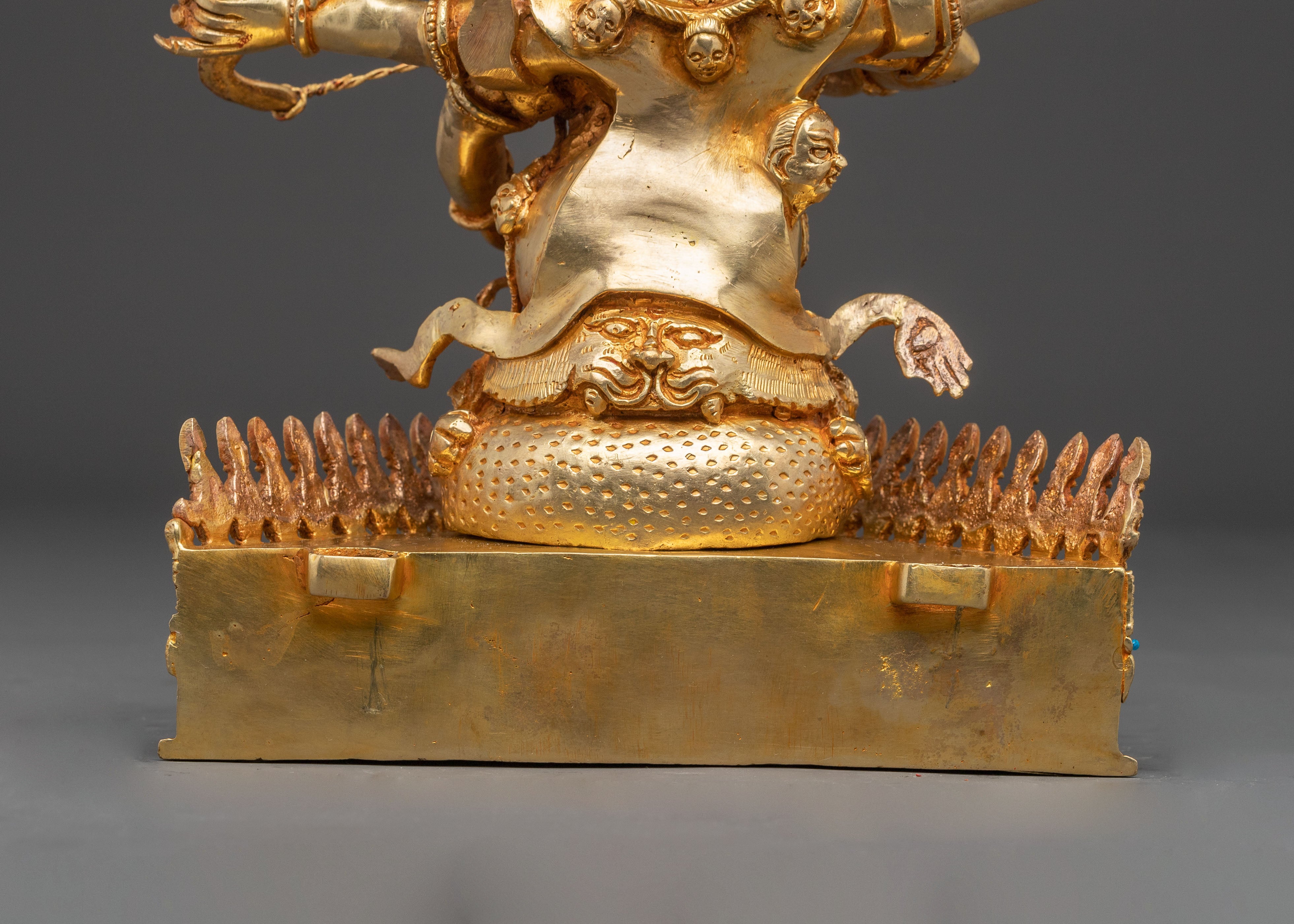 Handmade Copper Rahula Statue | Fierce Guardian Deity