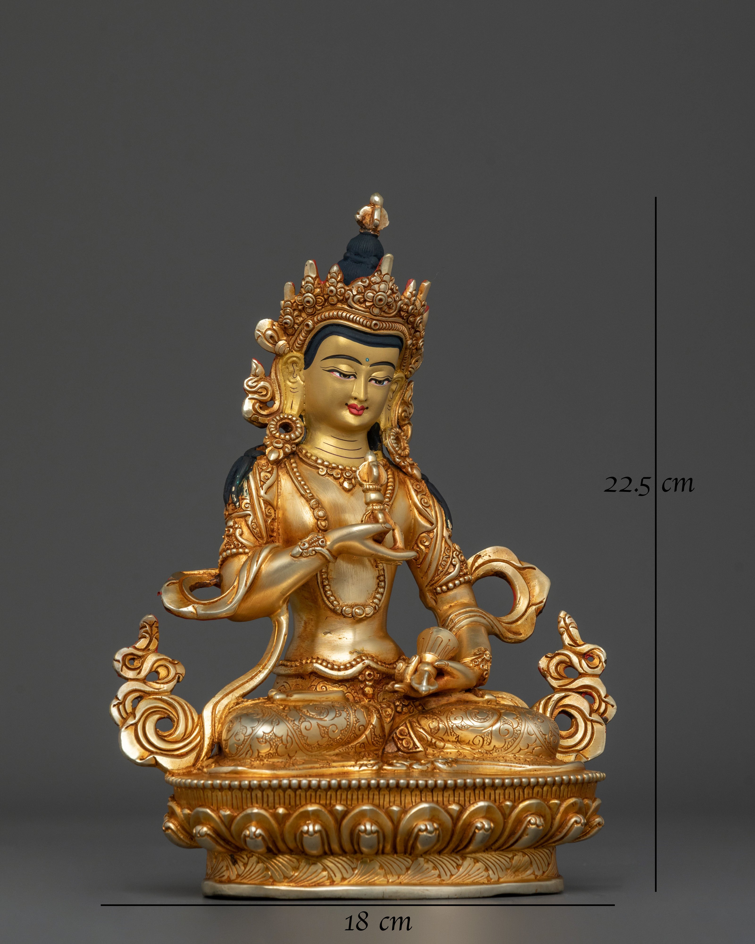 Vajrasattva Statue | 24K Gold Gilded Sacred Figurine