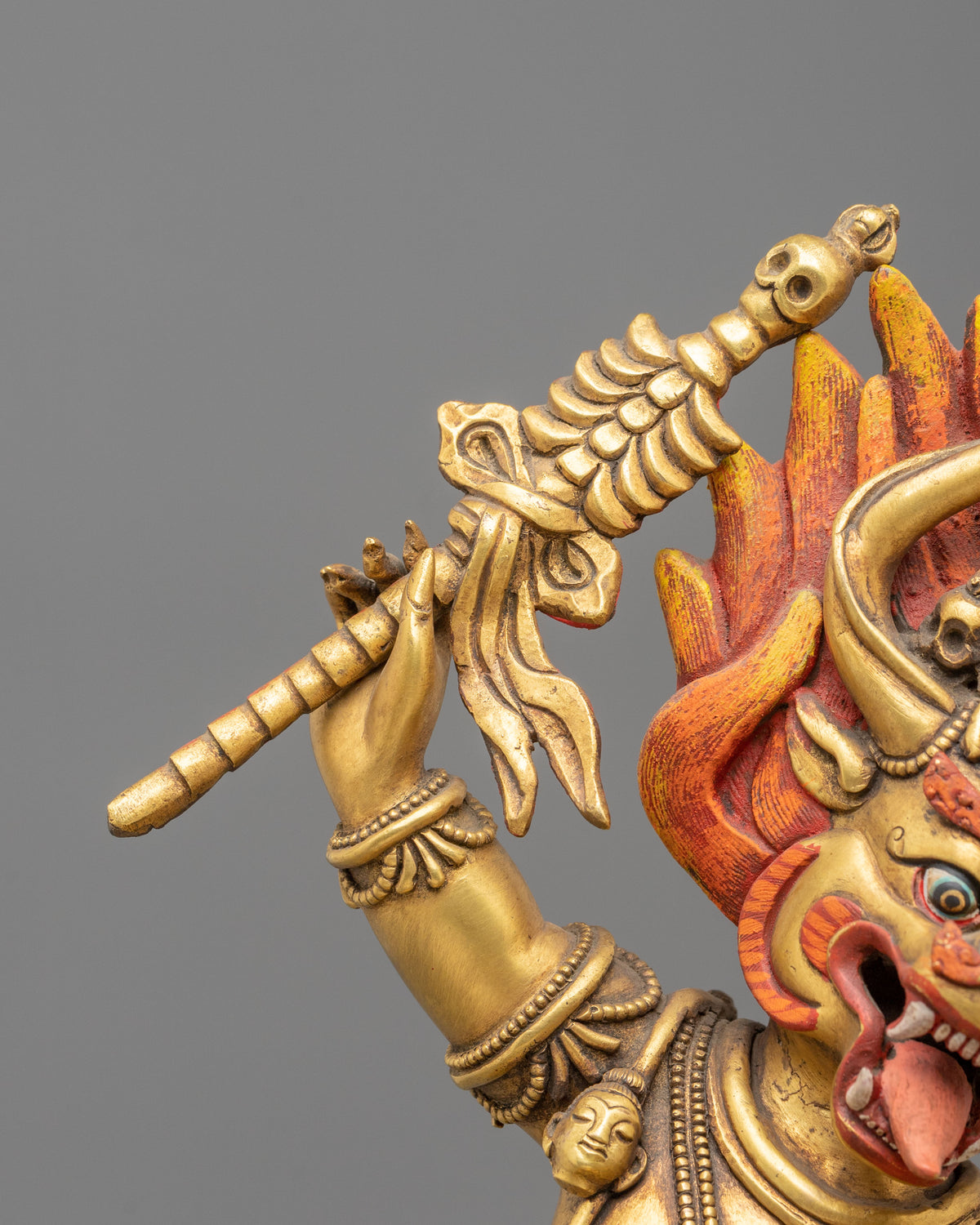 Yama Dharmaraja Sculpture | Tibetan Protector Figurine
