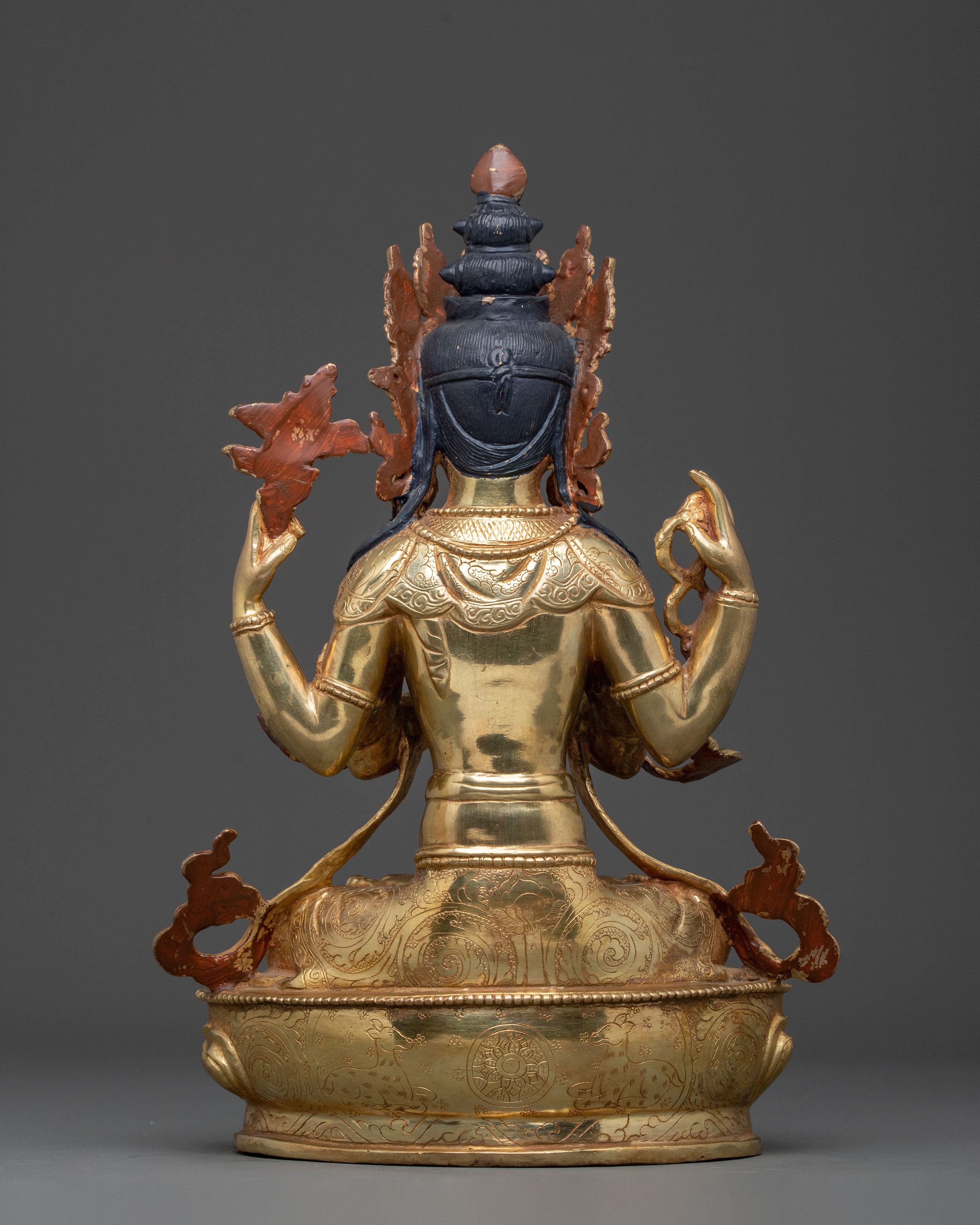 Handmade Chenrezig Statue: Compassion Bodhisattva