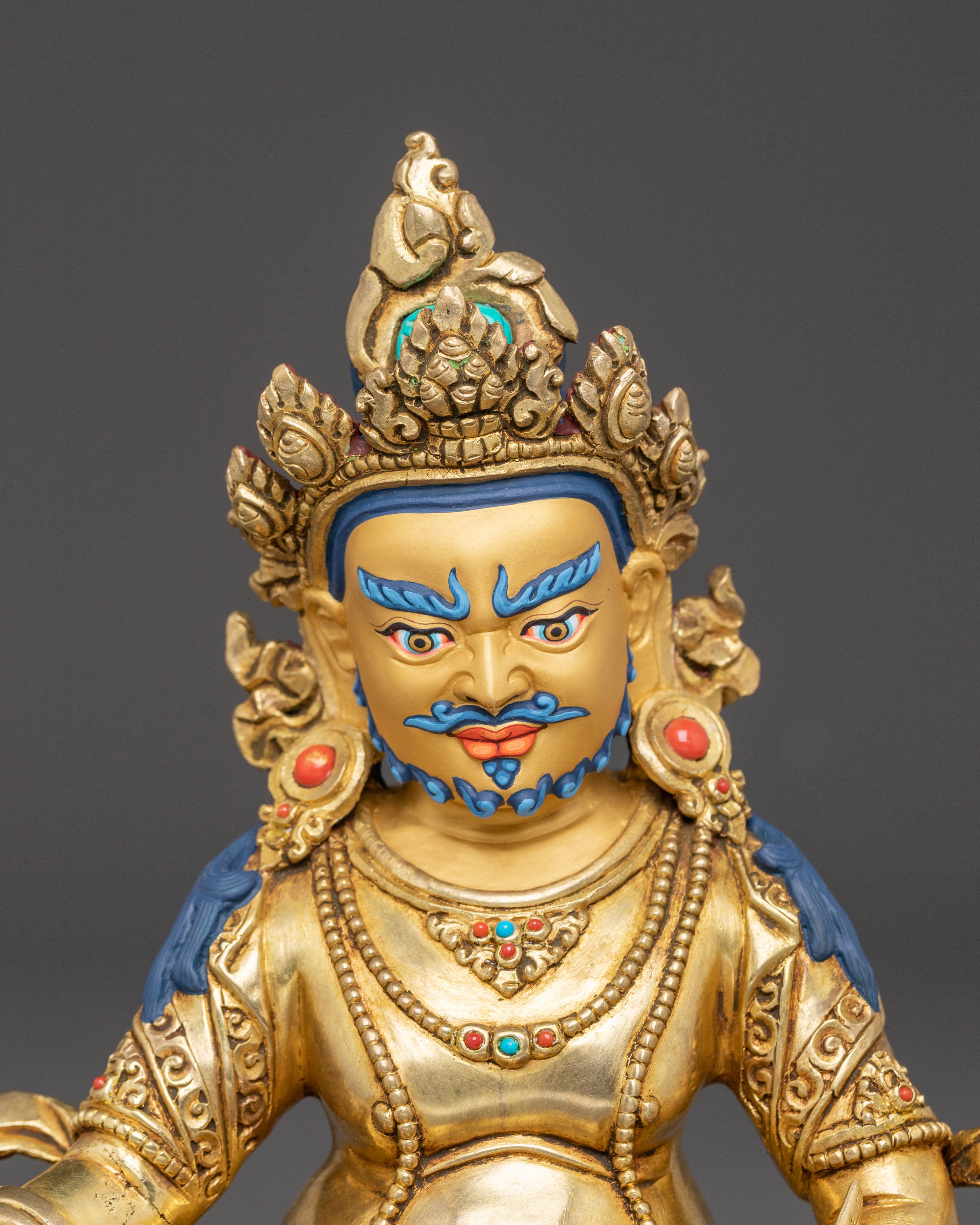 Dzambhala Copper Statue: The Wealth Deity for Altar Decor