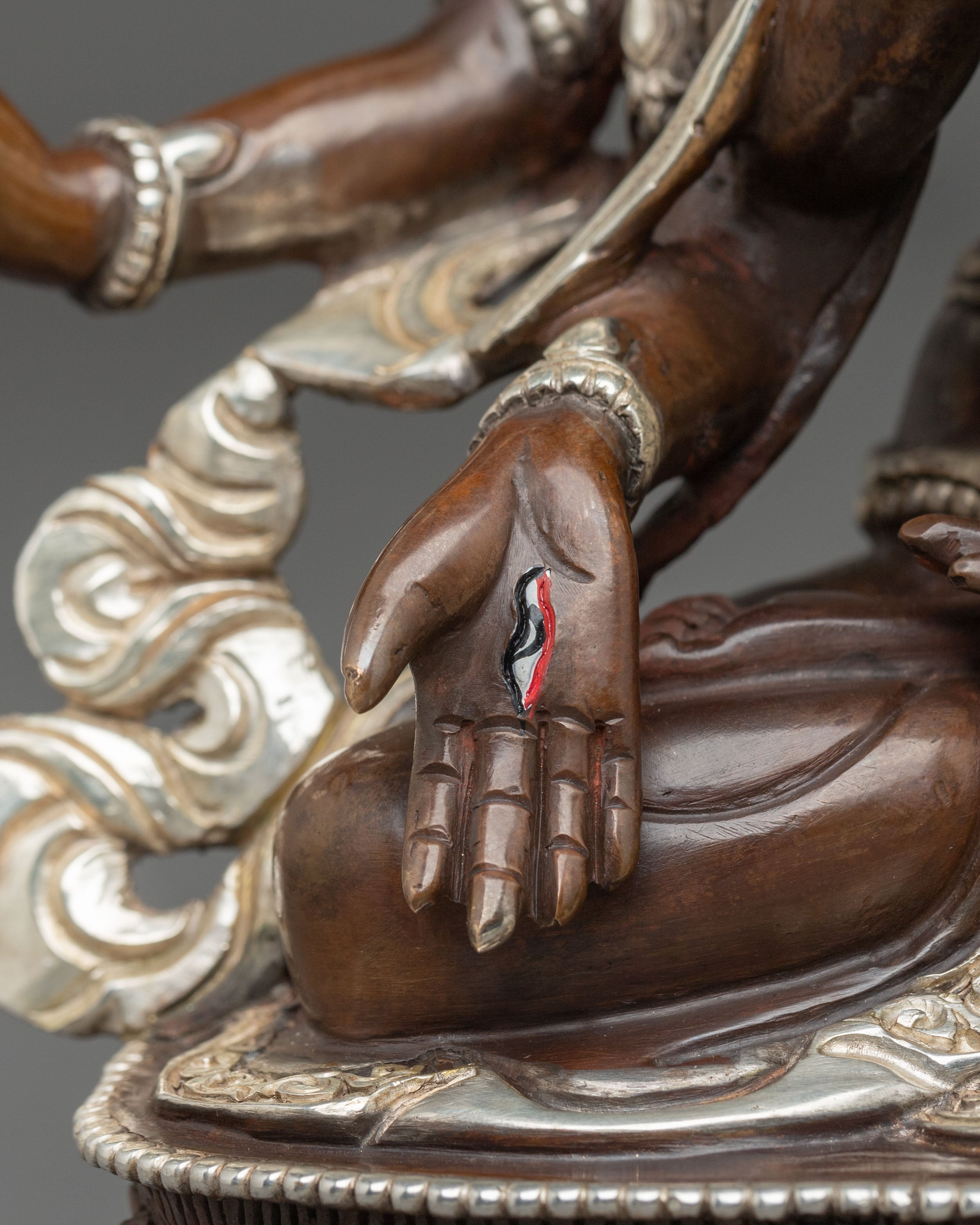 Namgyalma Longevity Blessing Sculpture with Silver Plating