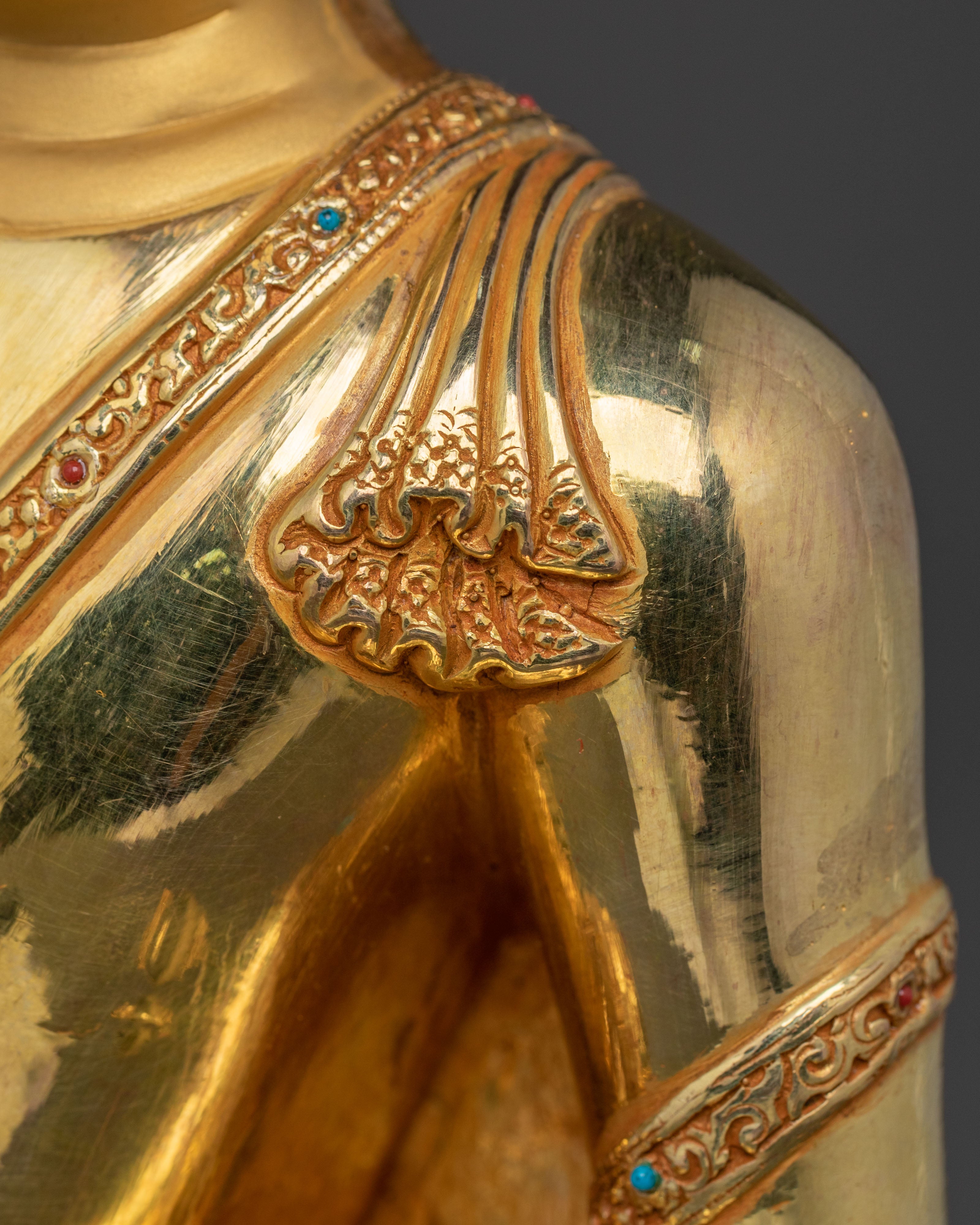 Shakyamuni Buddha Statue on Throne | Sacred Figure