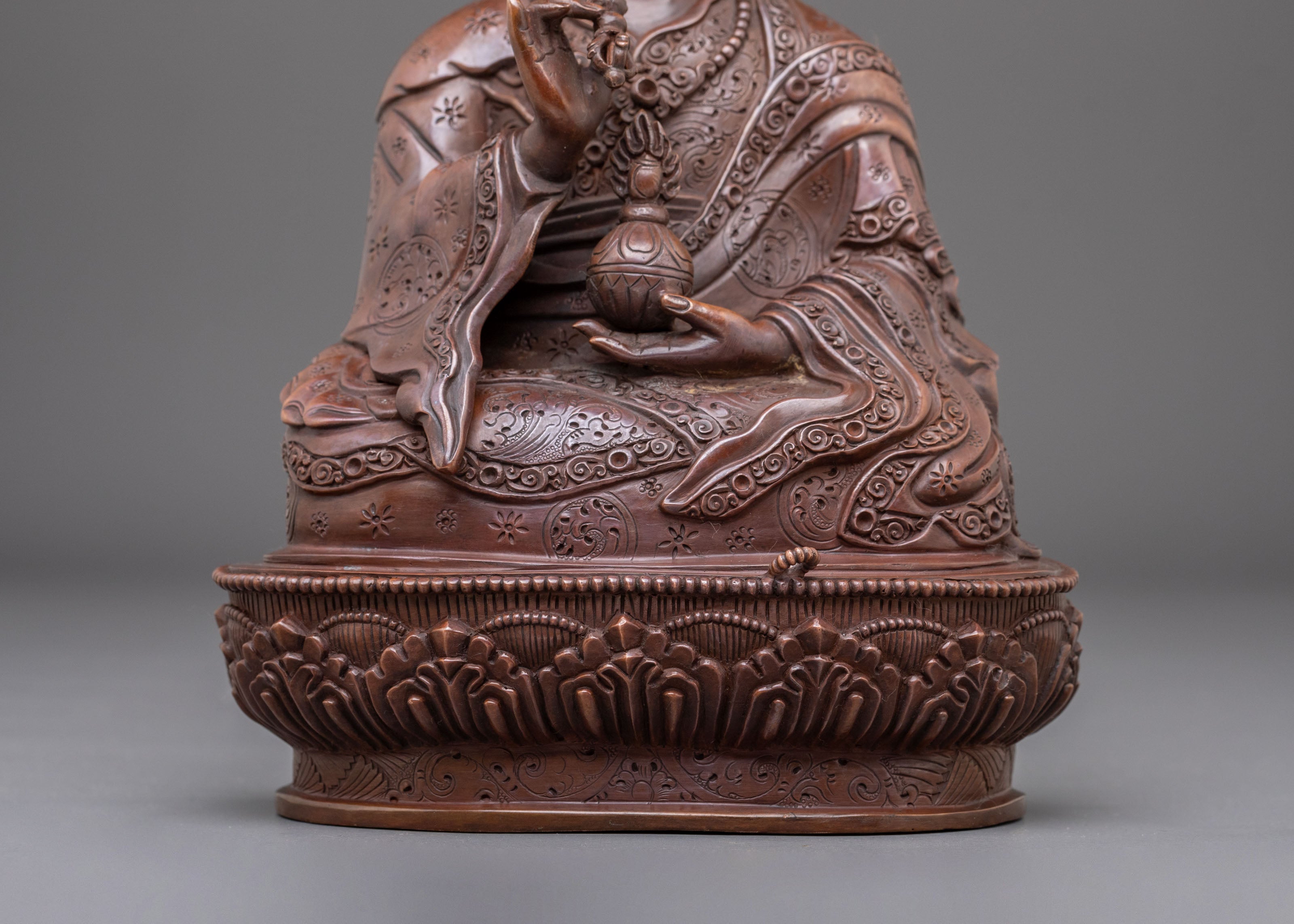Guru Tsokye Dorje Figurine | Oxidized Copper Artistry