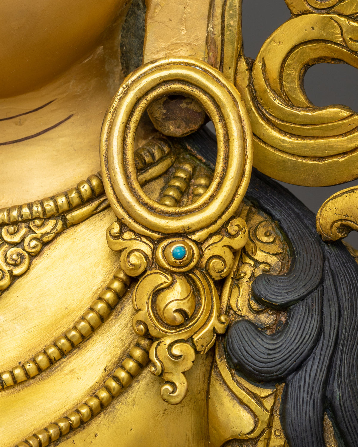 Guardian Green Tara Sacred Rupa | 24K Gold Gilded Copper Statue