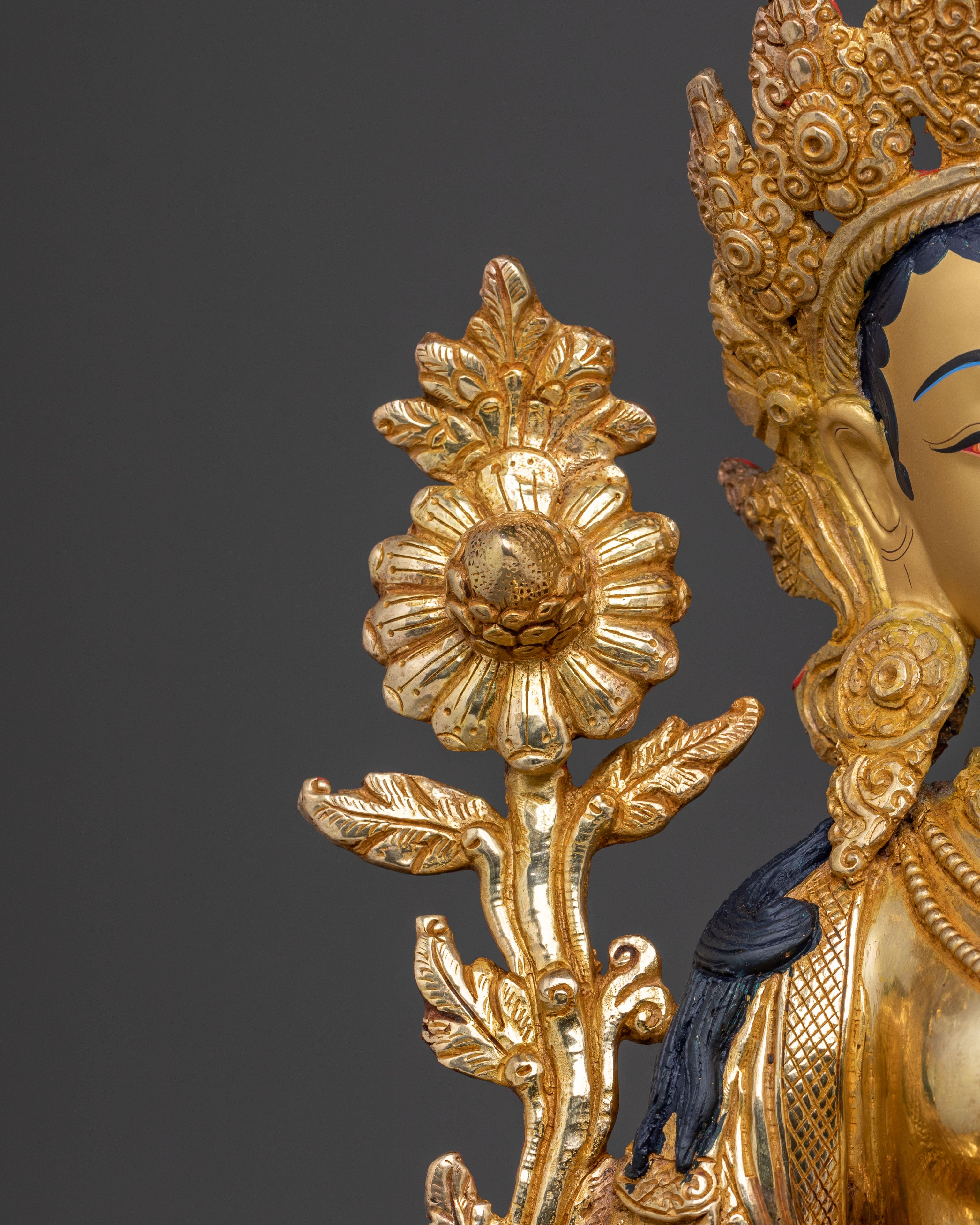 Buddhist Goddess Green Tara Spiritual Statue | Meditation and Protection Shrine