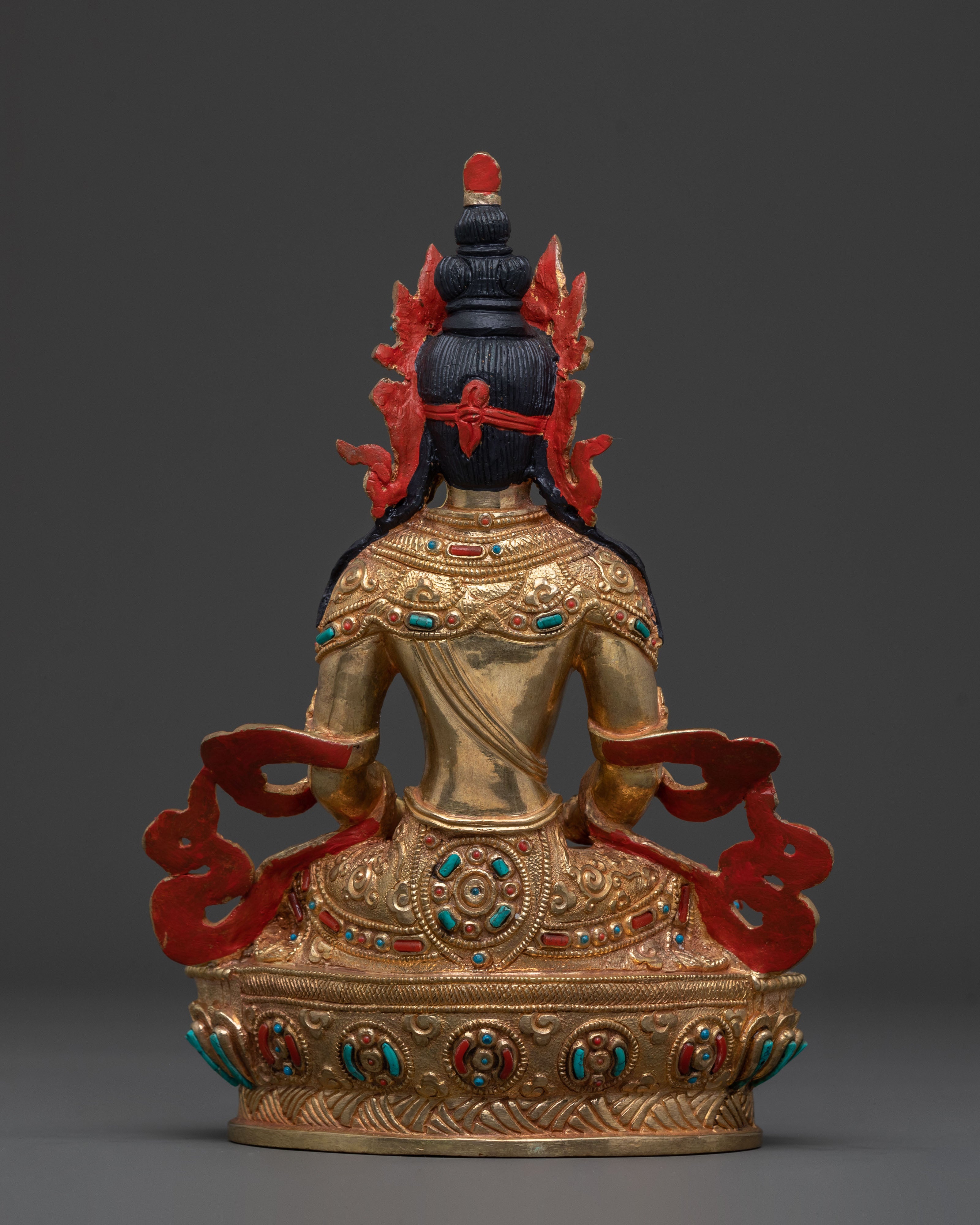 Amitayus Spiritual Statue | 24K Gold Gilded