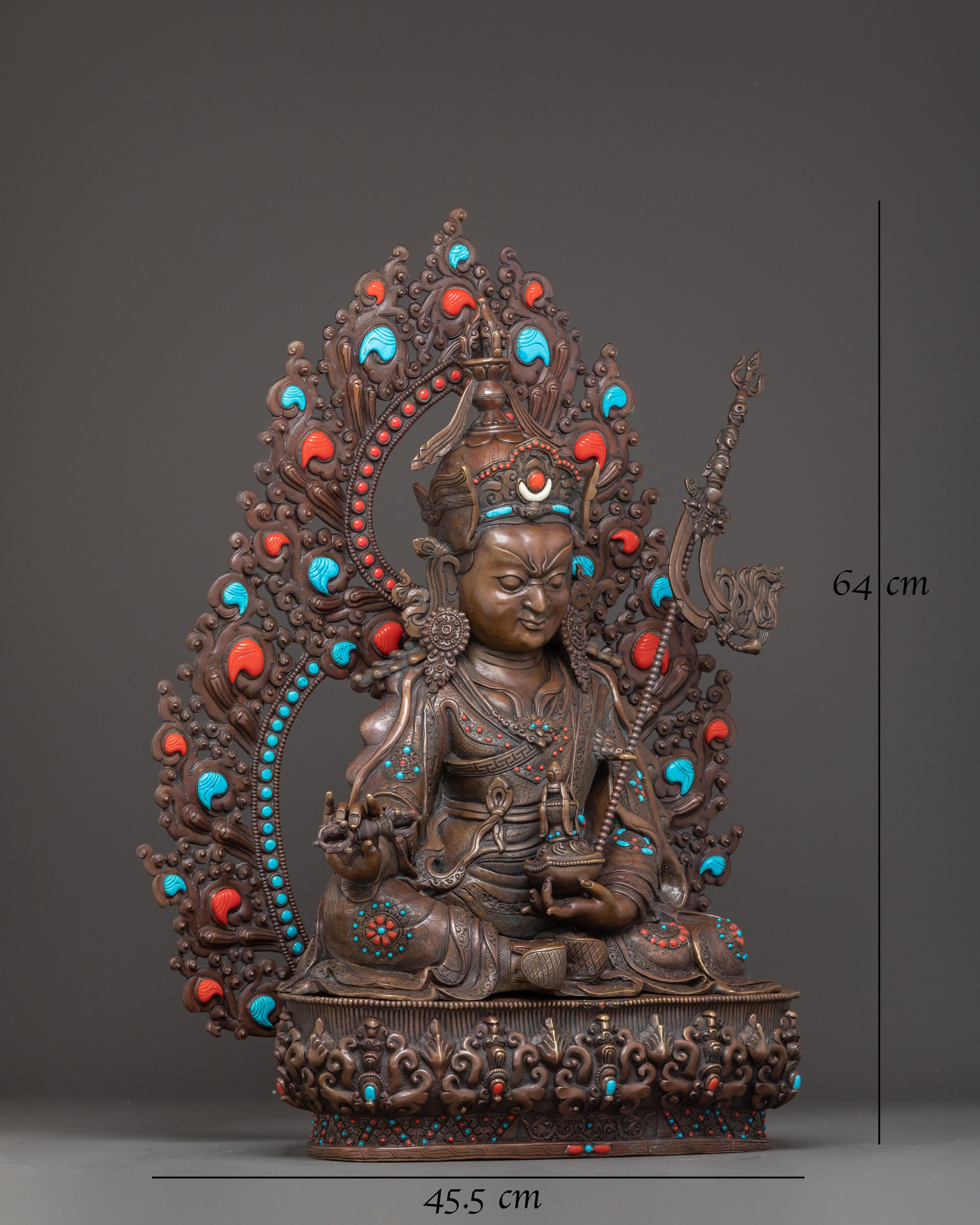 Handmade Guru Rinpoche Statue of Blessing and Power | Padmasambhava Artwork