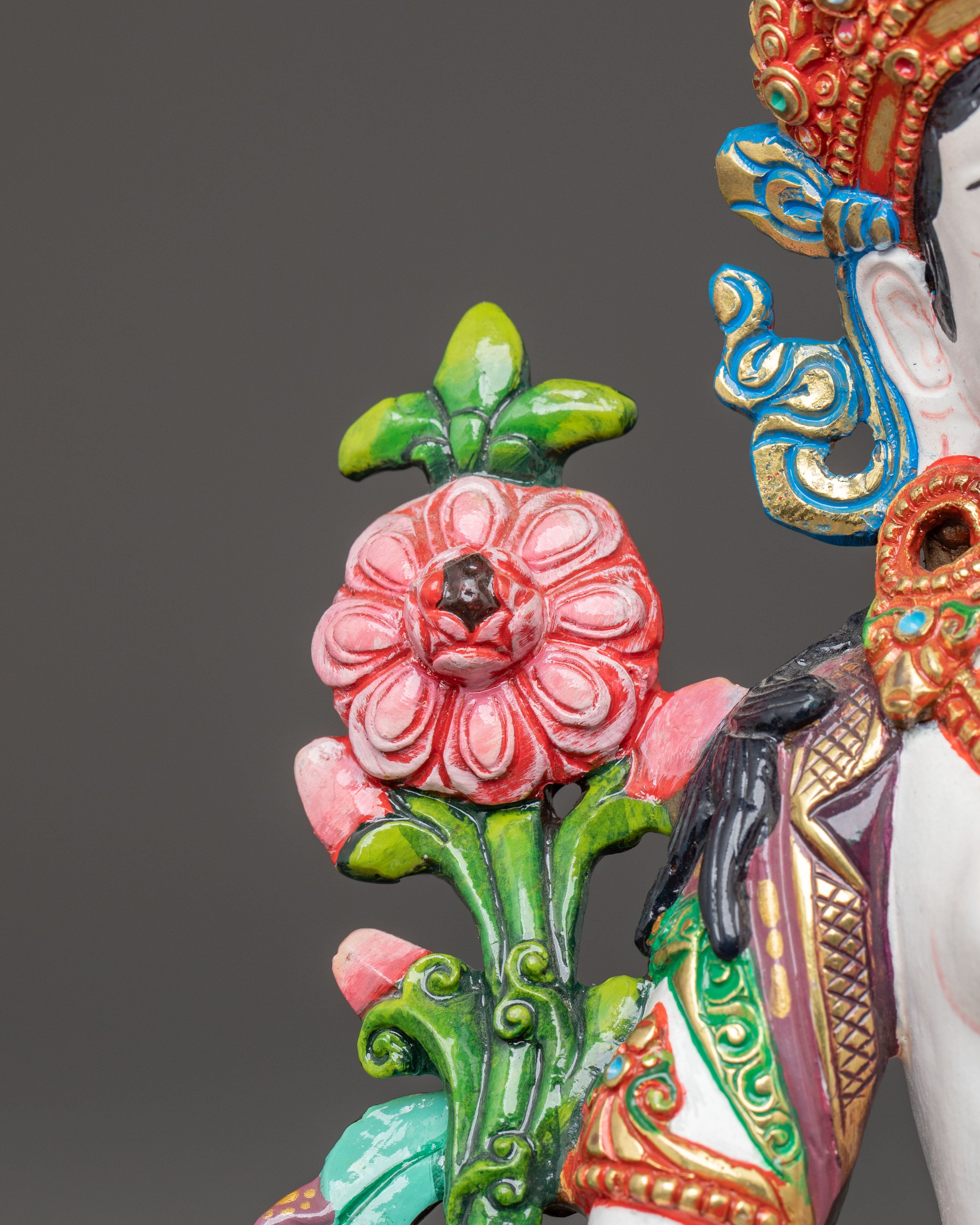 White Tara Golden Buddhist Statue | Sita Tara - Female Buddha