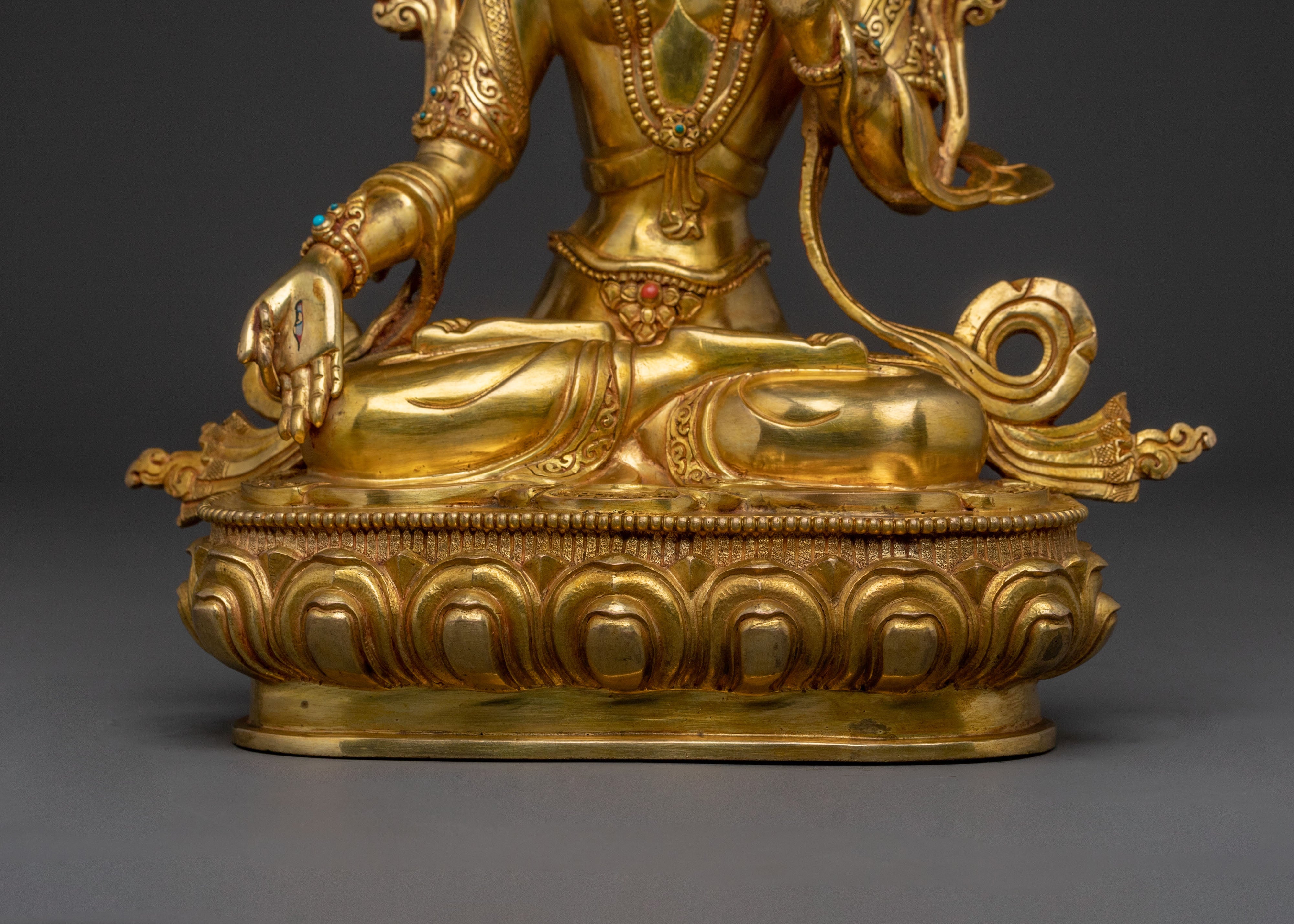 Radiant Goddess White Tara Statue for Healing | Buddhist Decor