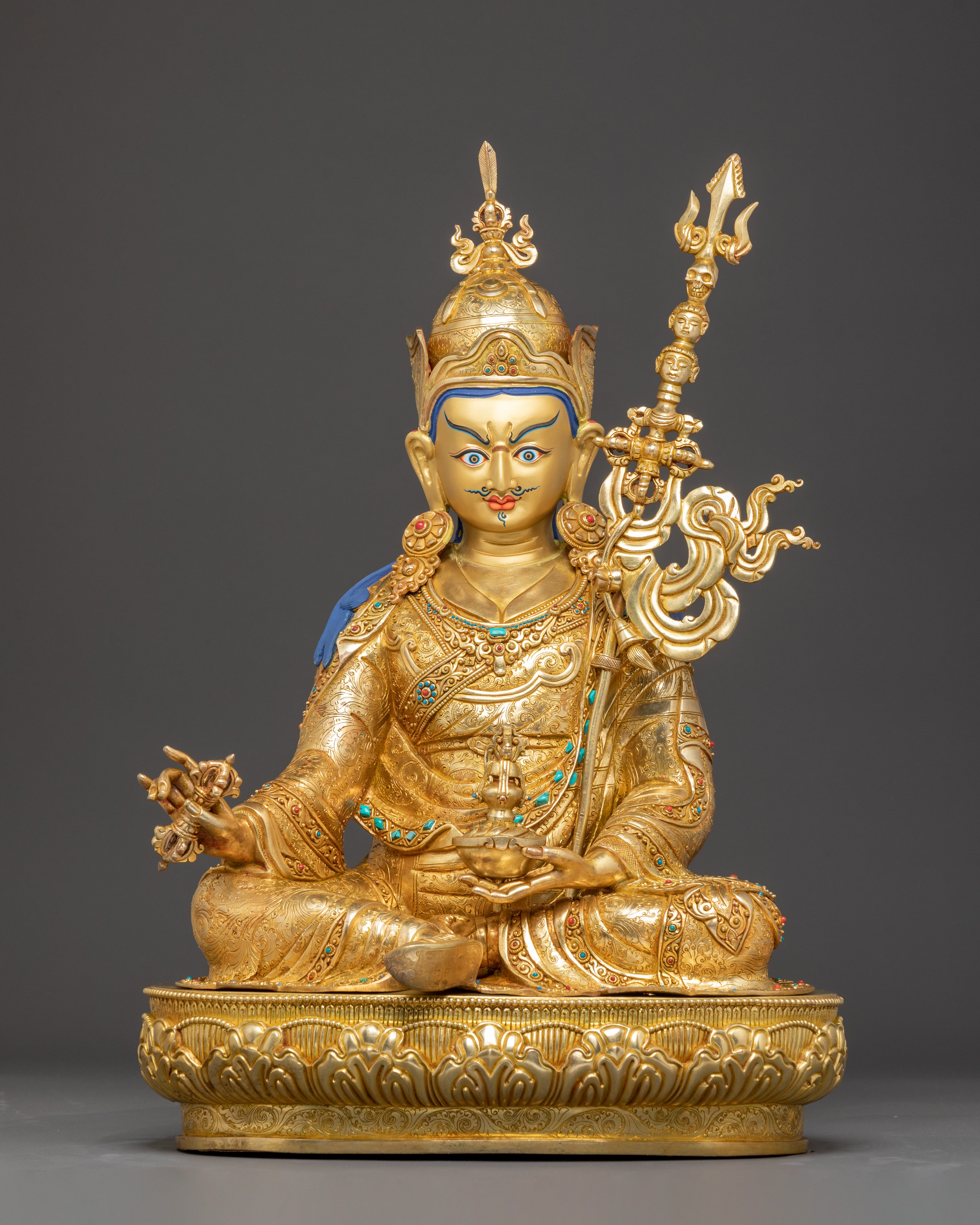 Handcrafted Sculpture of Guru Padmasambhava | Tantric Master and Dharma Protector