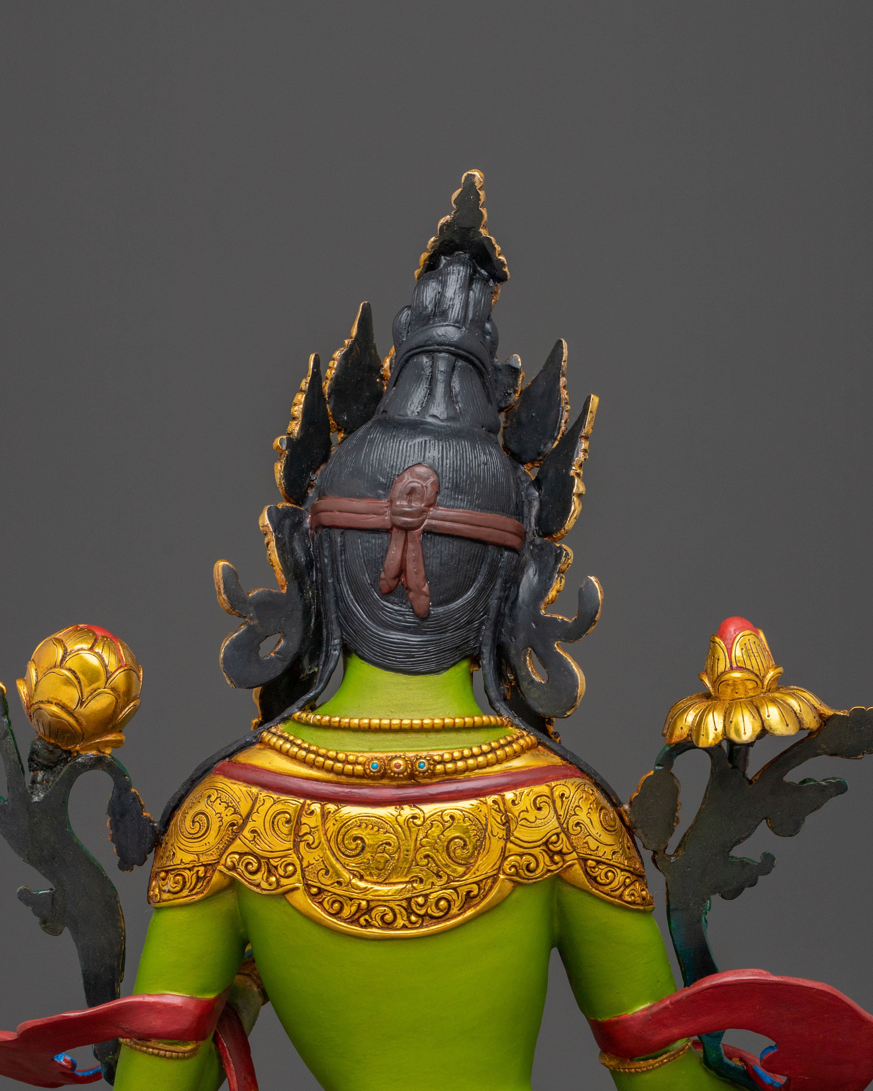 Handcrafted Green Tara Spiritual Statue | Home Decor