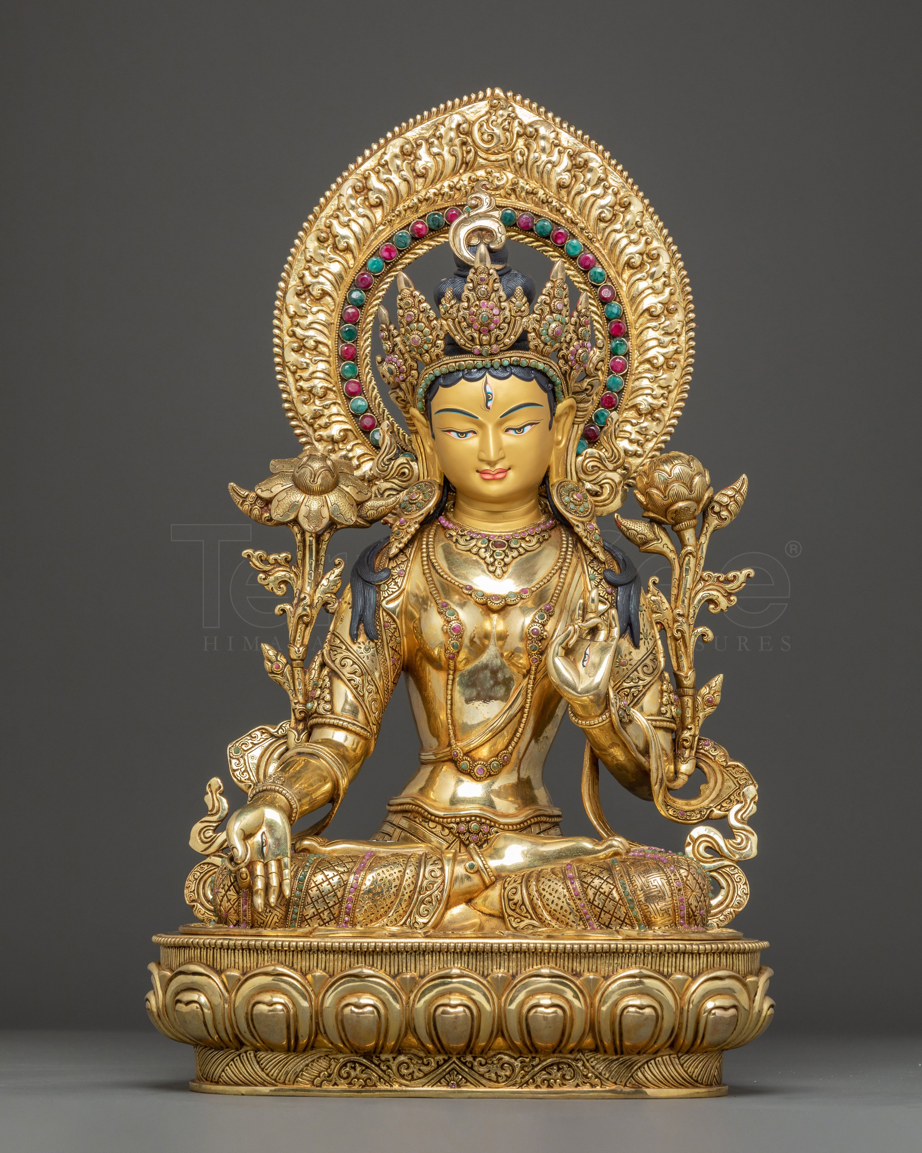 White Tara Statue: Deity of Long Life and Good Health
