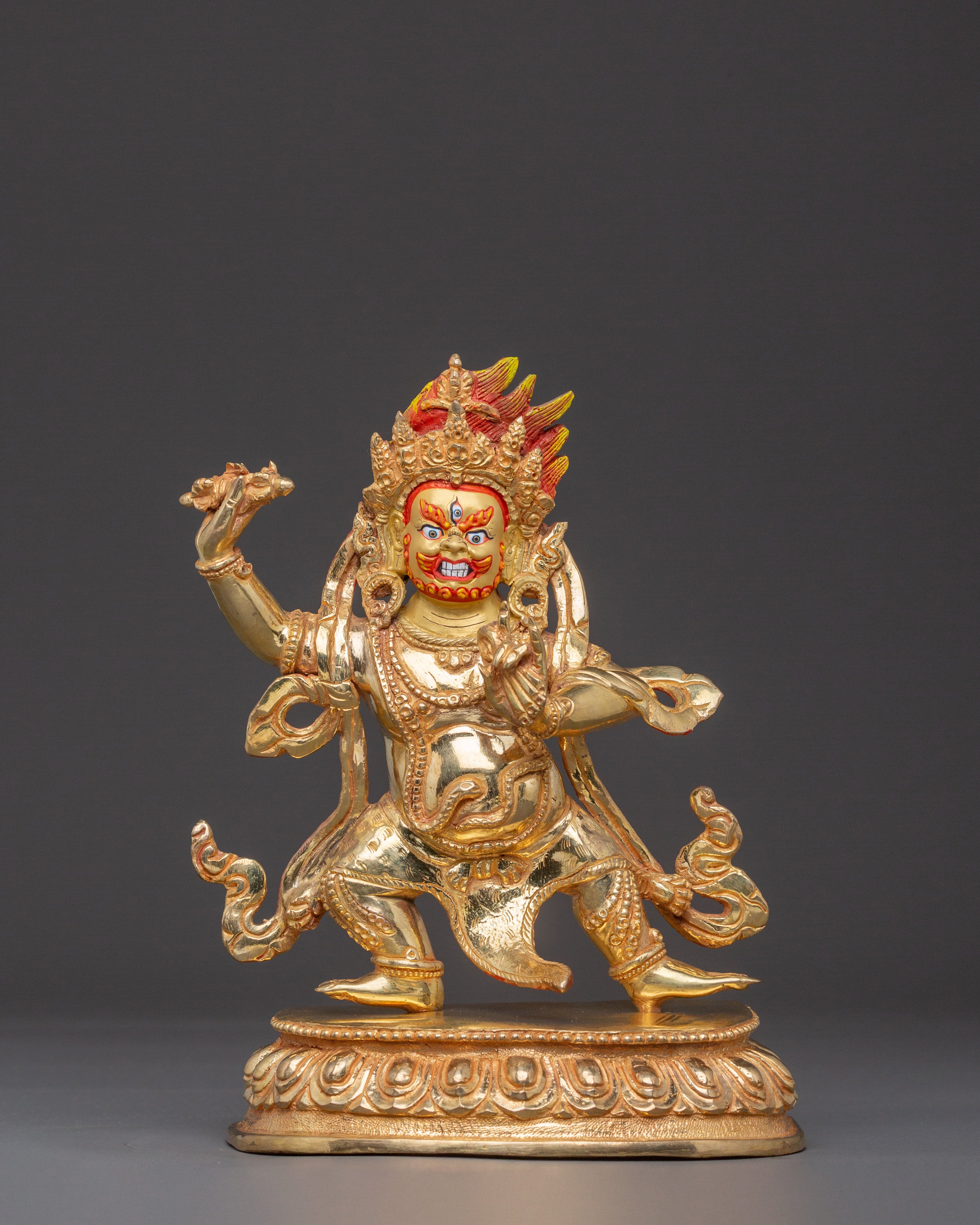 Vajrapani Wrathful Power Statue – Handcrafted Copper Art