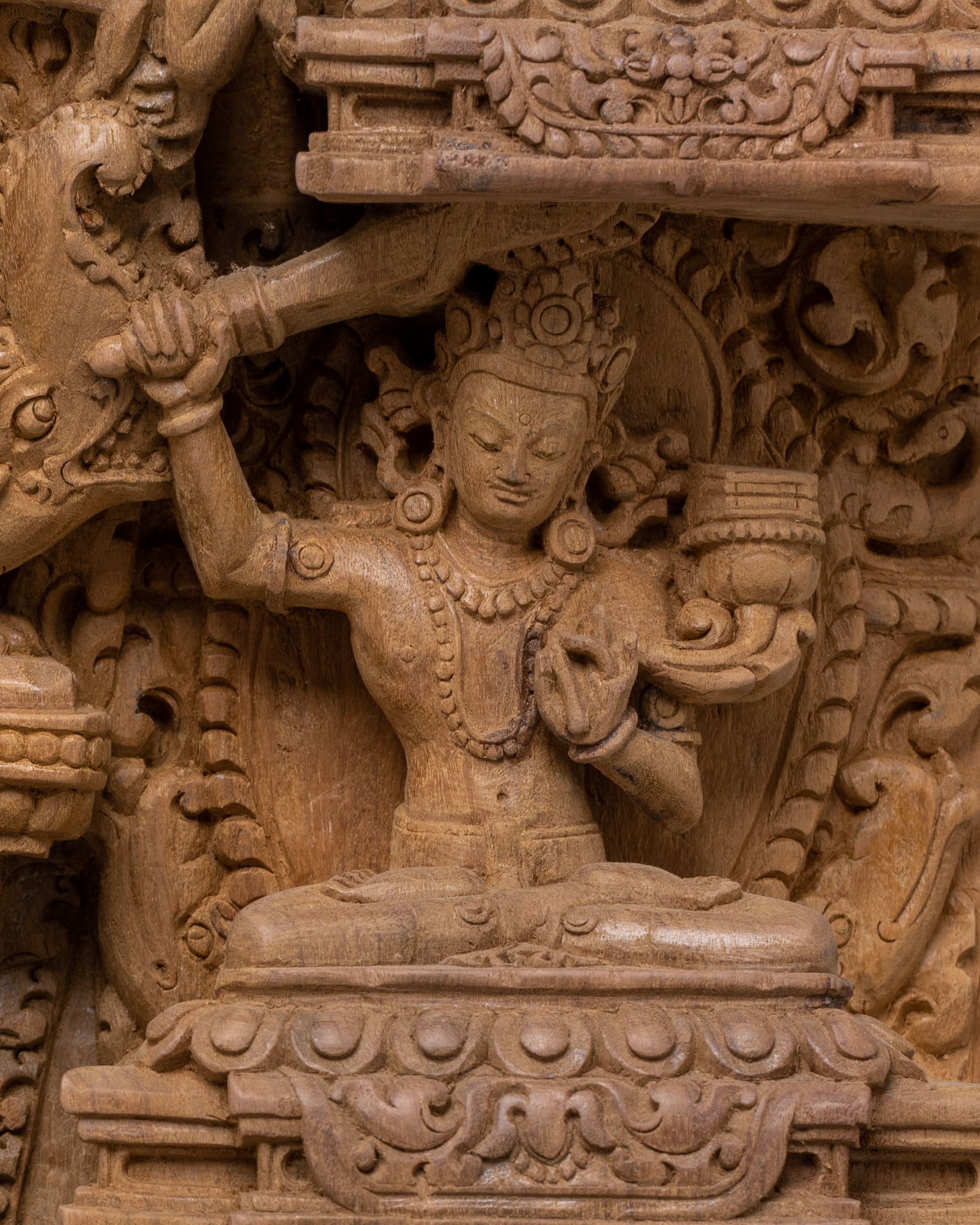 Lokeshvara Wooden Statue | Spiritual Decor