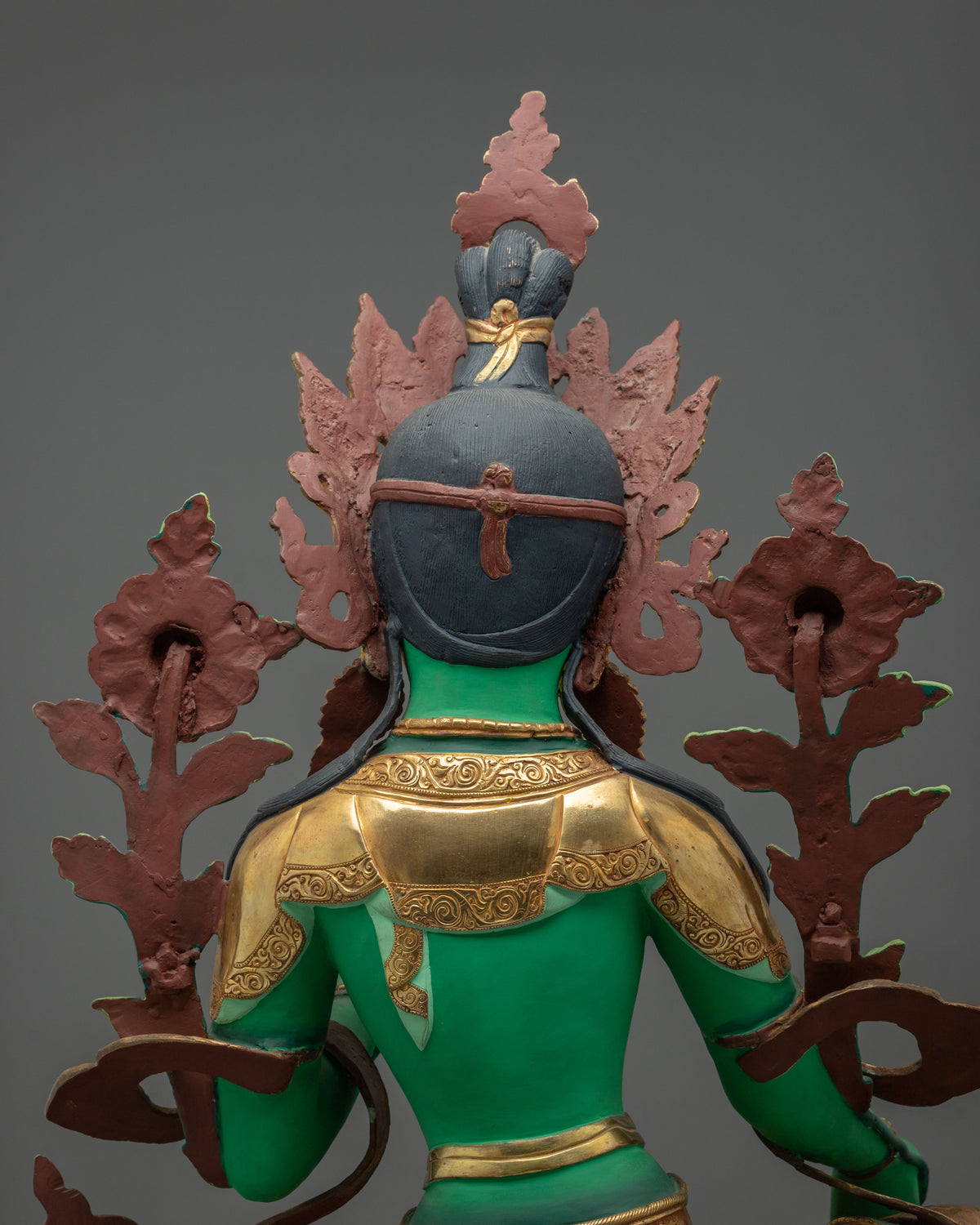 Green Tara Copper Statue with 24K Gold Gilding