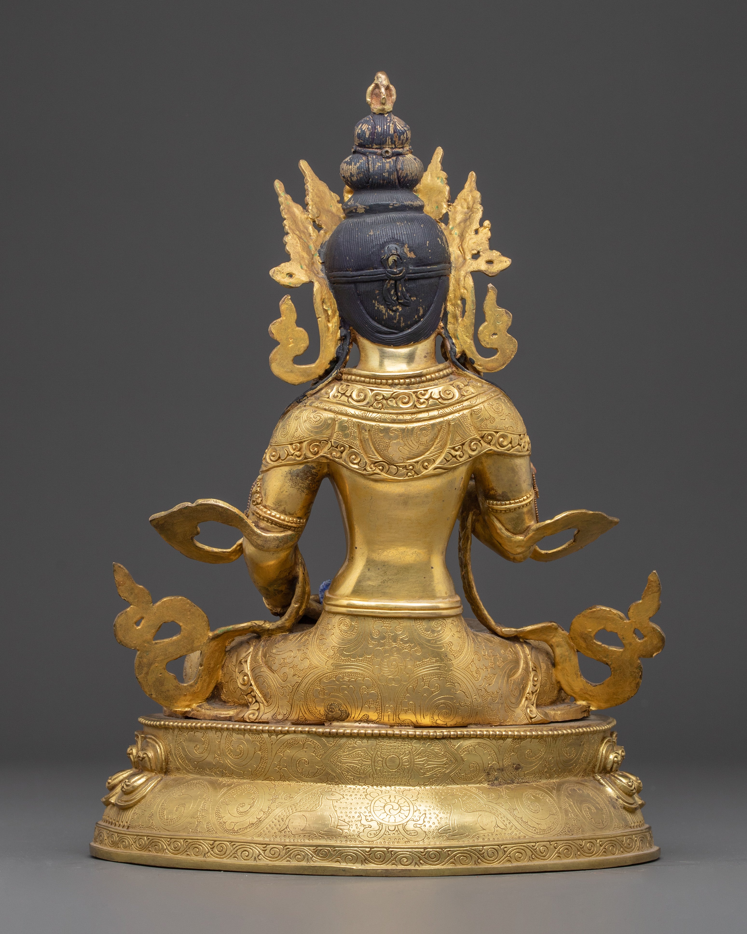 Handmade 24K Gold Glided Statue of Vajrasattva | Purification Deity