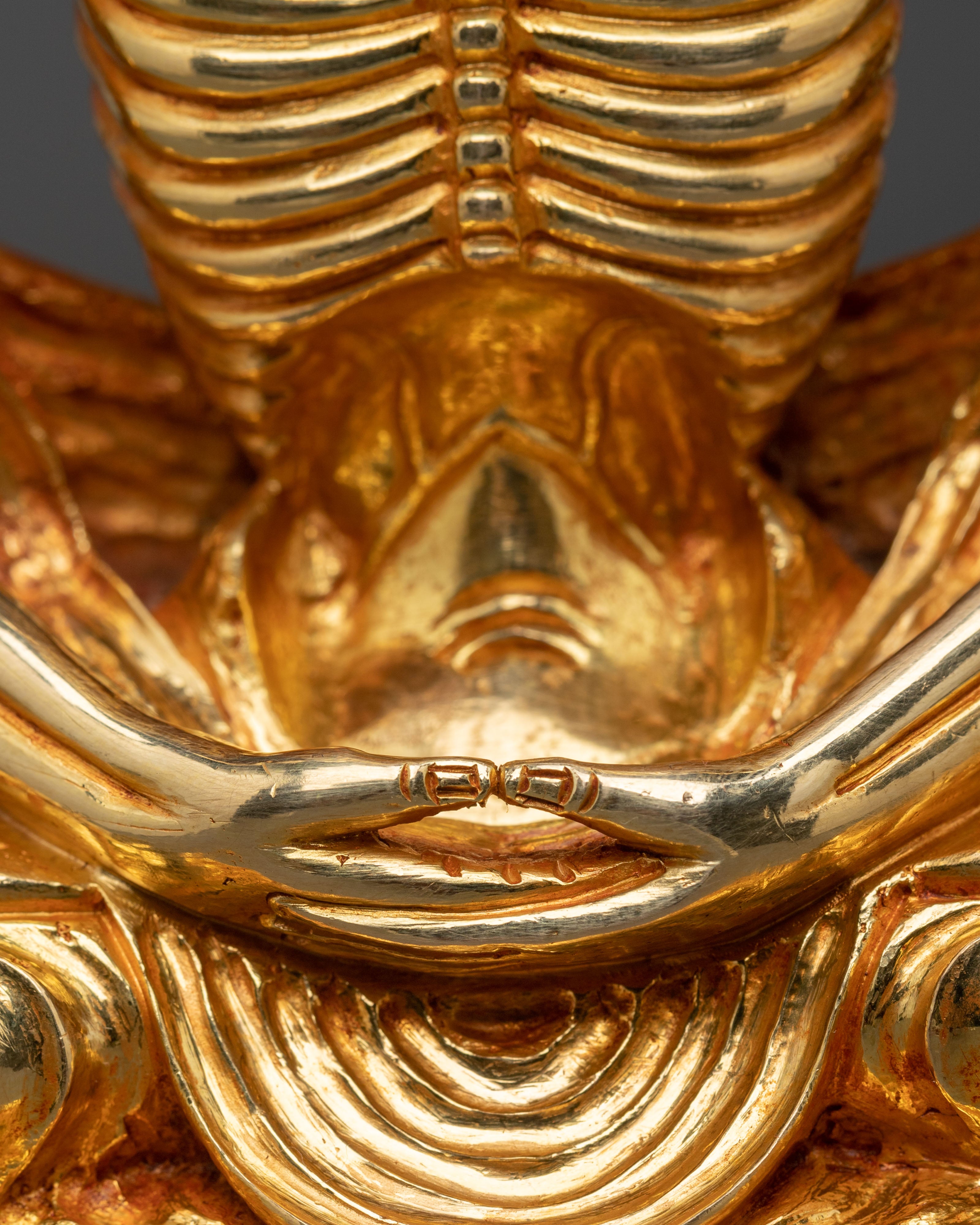 Fasting Buddha Statue | 24K Gold Gilded Figurine