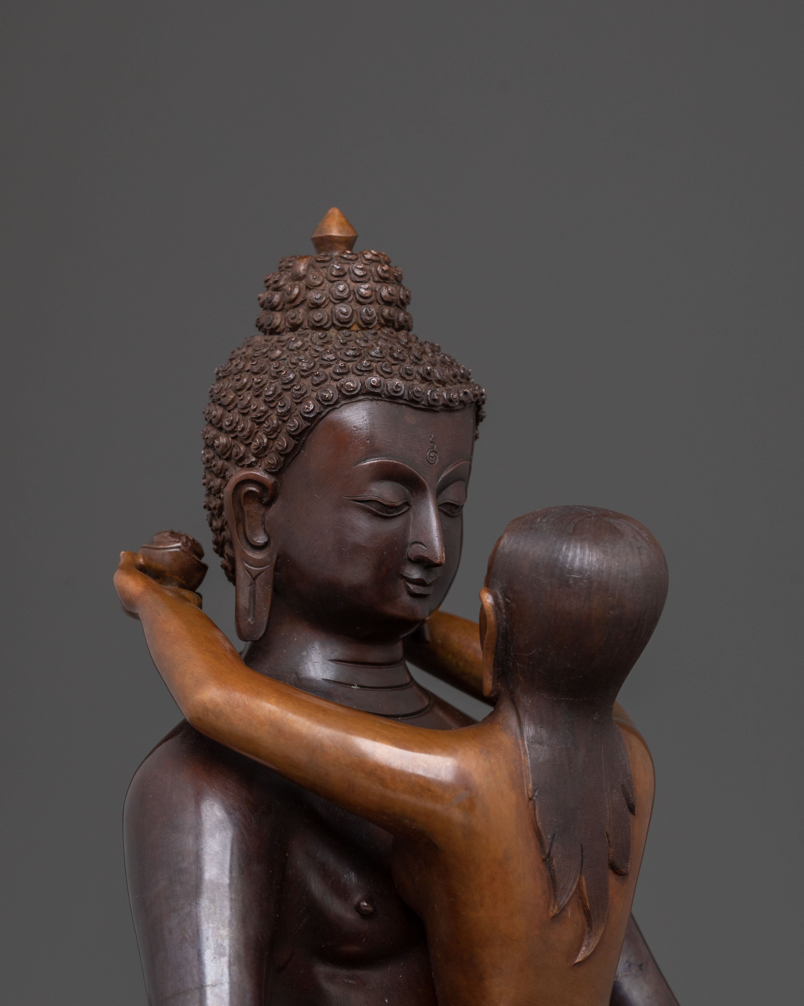 Samantabhadra with His Consort Statue | Oxidized Copper