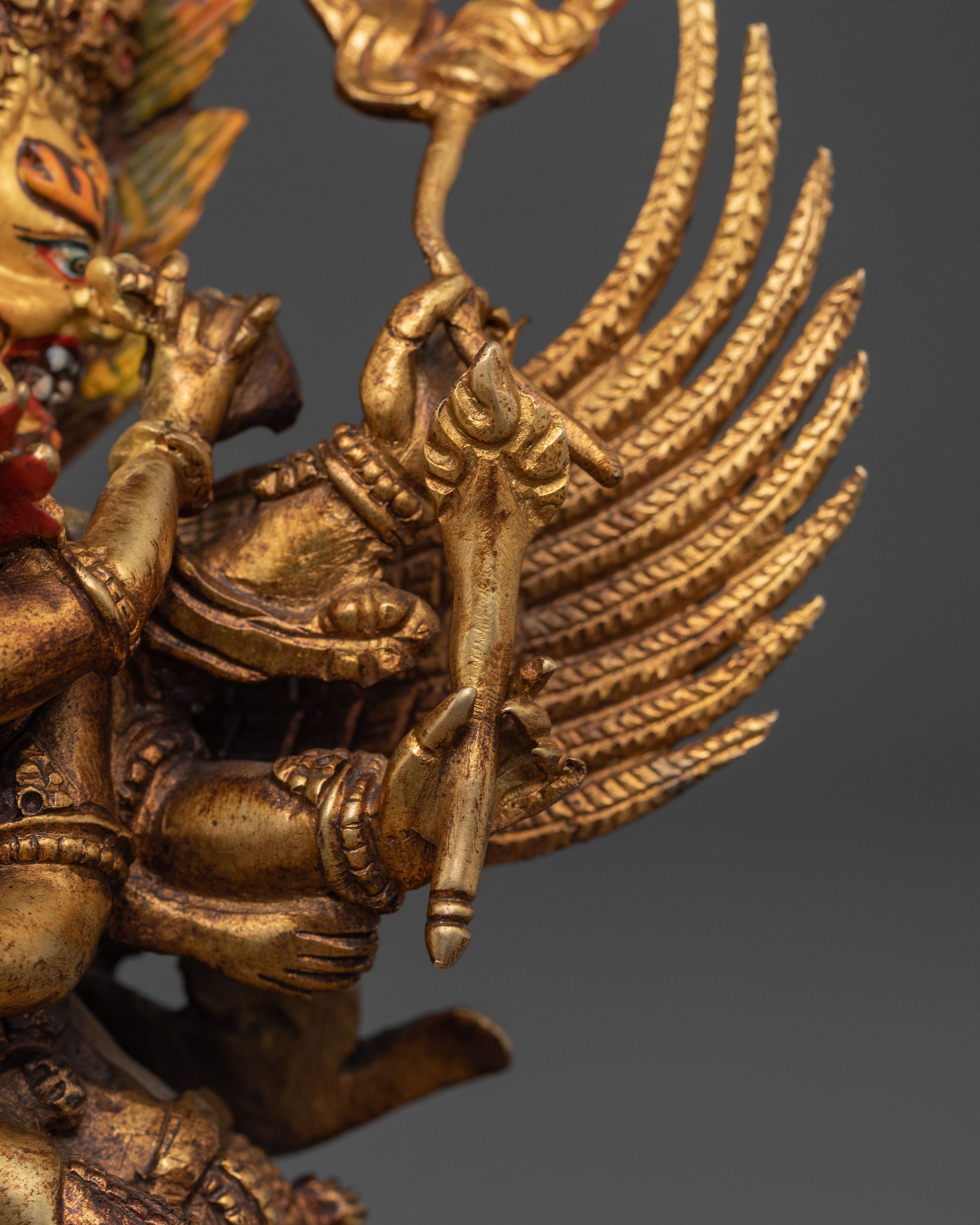 Hayagriva Spiritual Statue | 24K Gold Gilded Icon