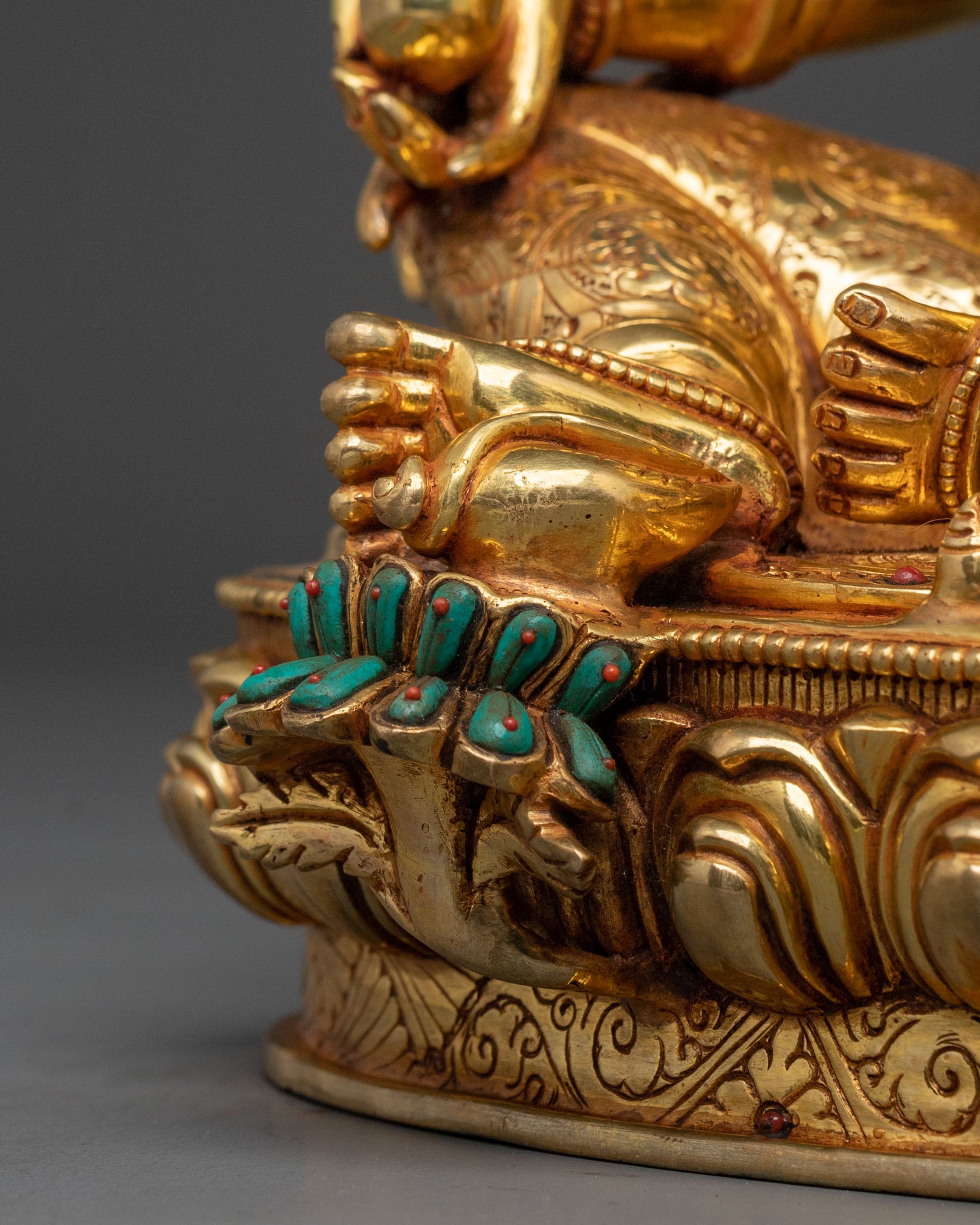 Handcrafted Dzambhala Buddhist Statue | 24K Gold Gilded