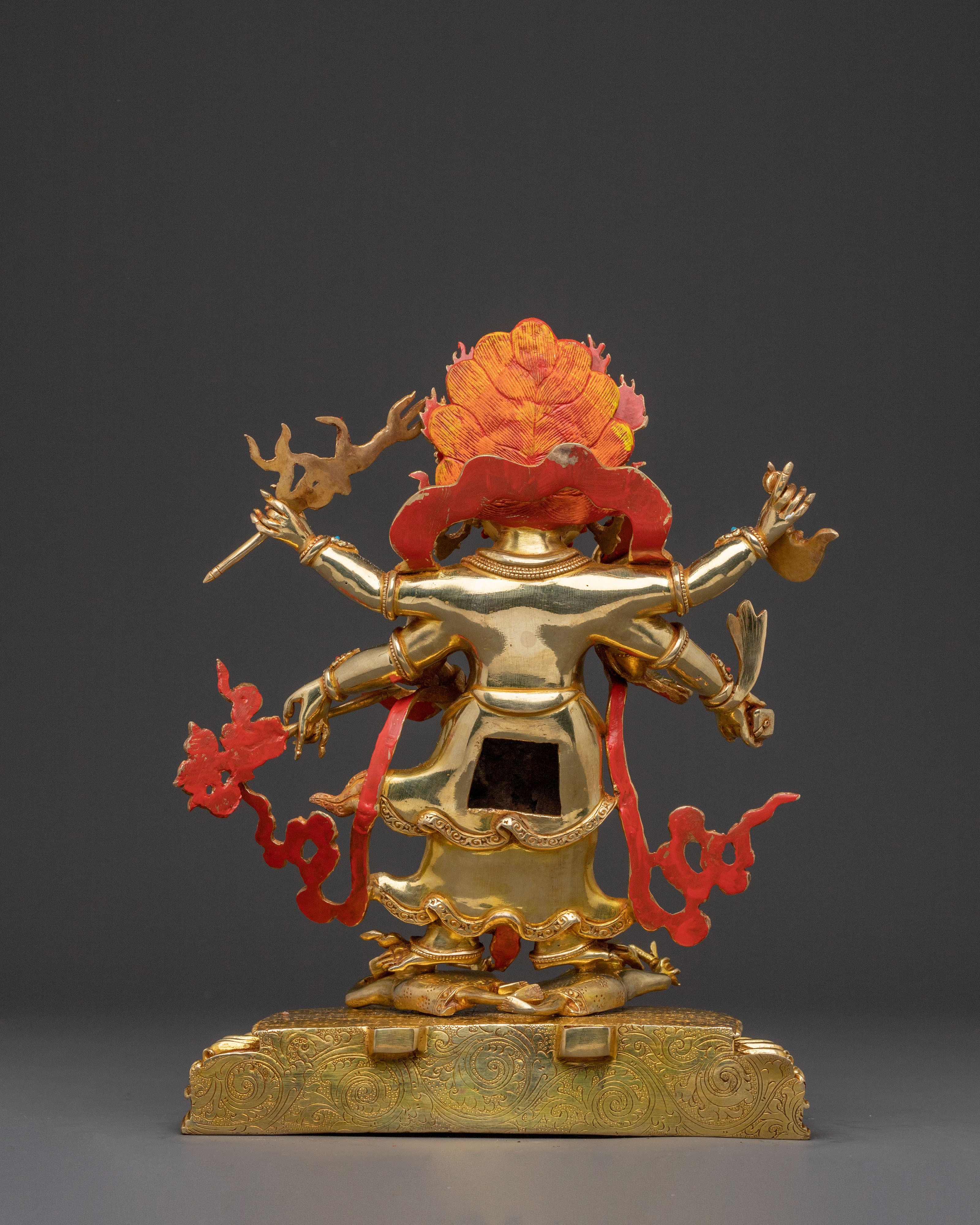 White mahakala Divine Statue