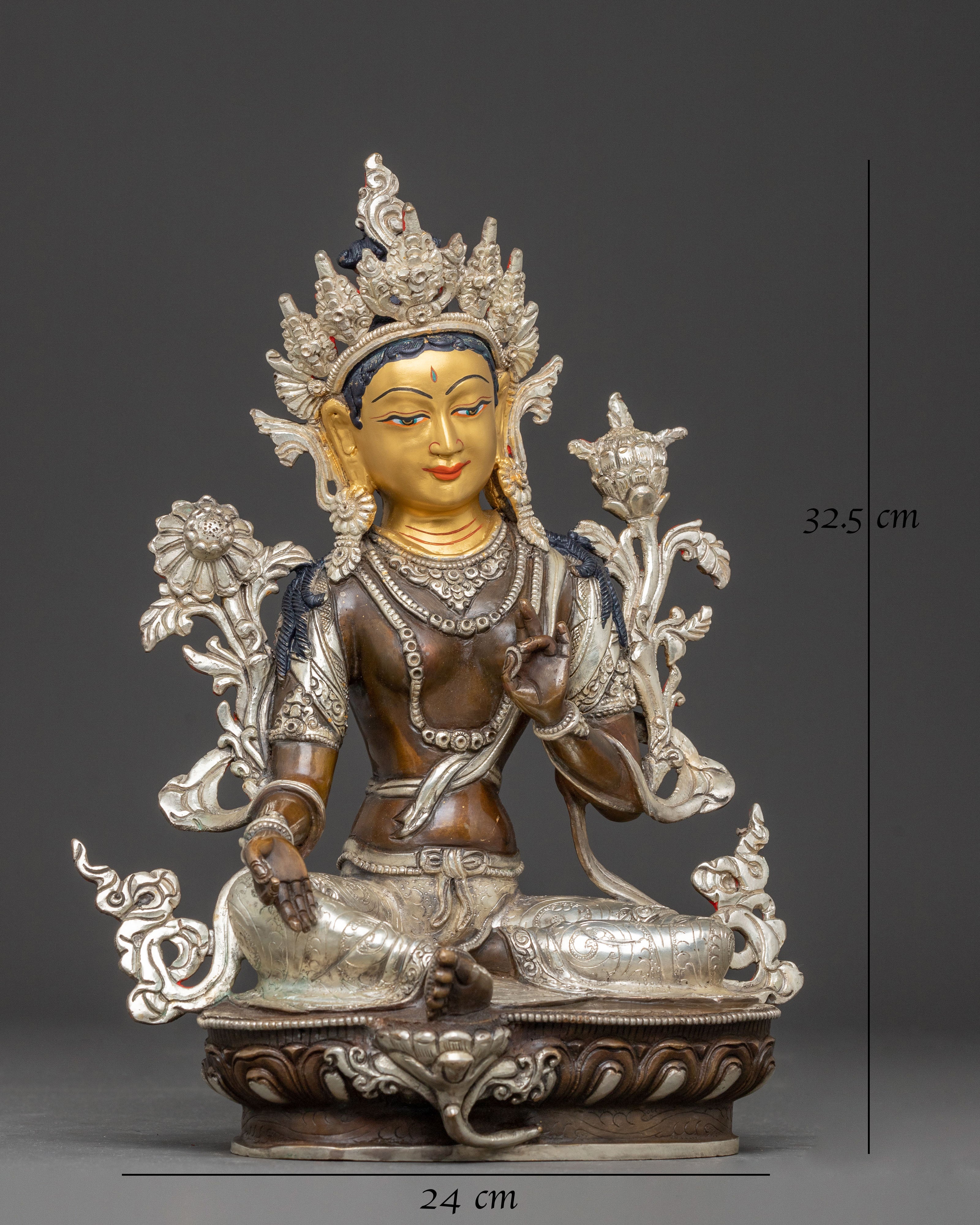 Handmade Shyama Tara Oxidized Statue