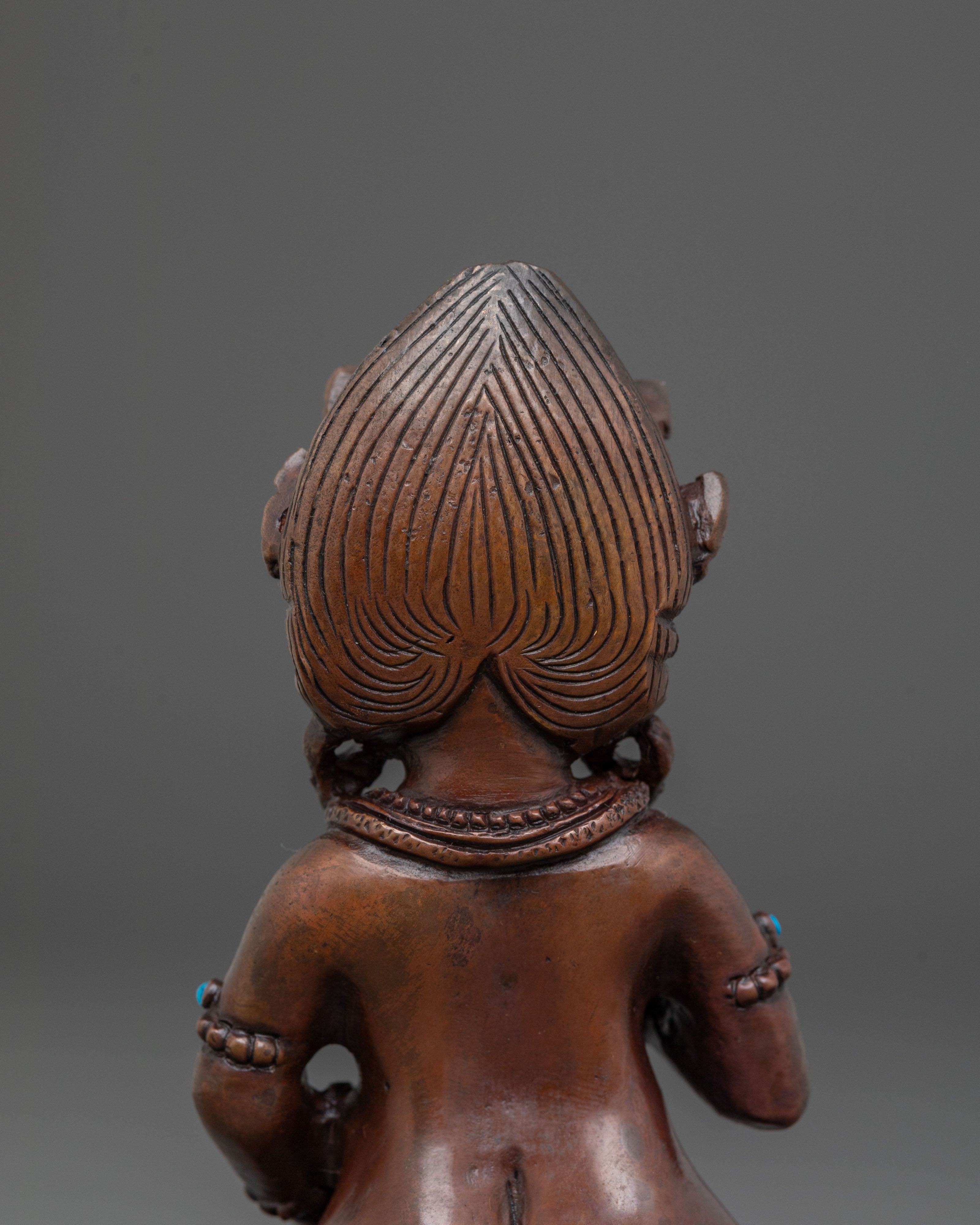 Handmade Black Dzambhala Sculpture | Home Decor