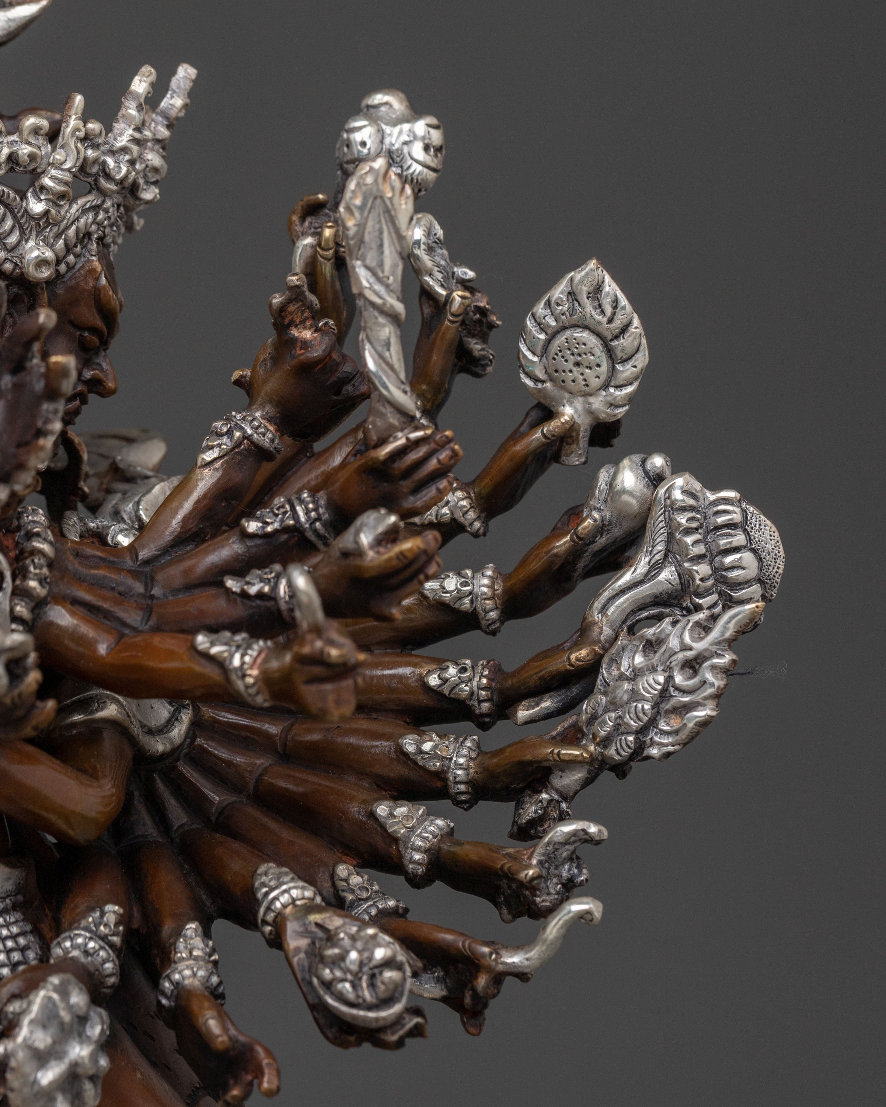 Kalachakra Spiritual Sculpture | Oxidized Copper Figure