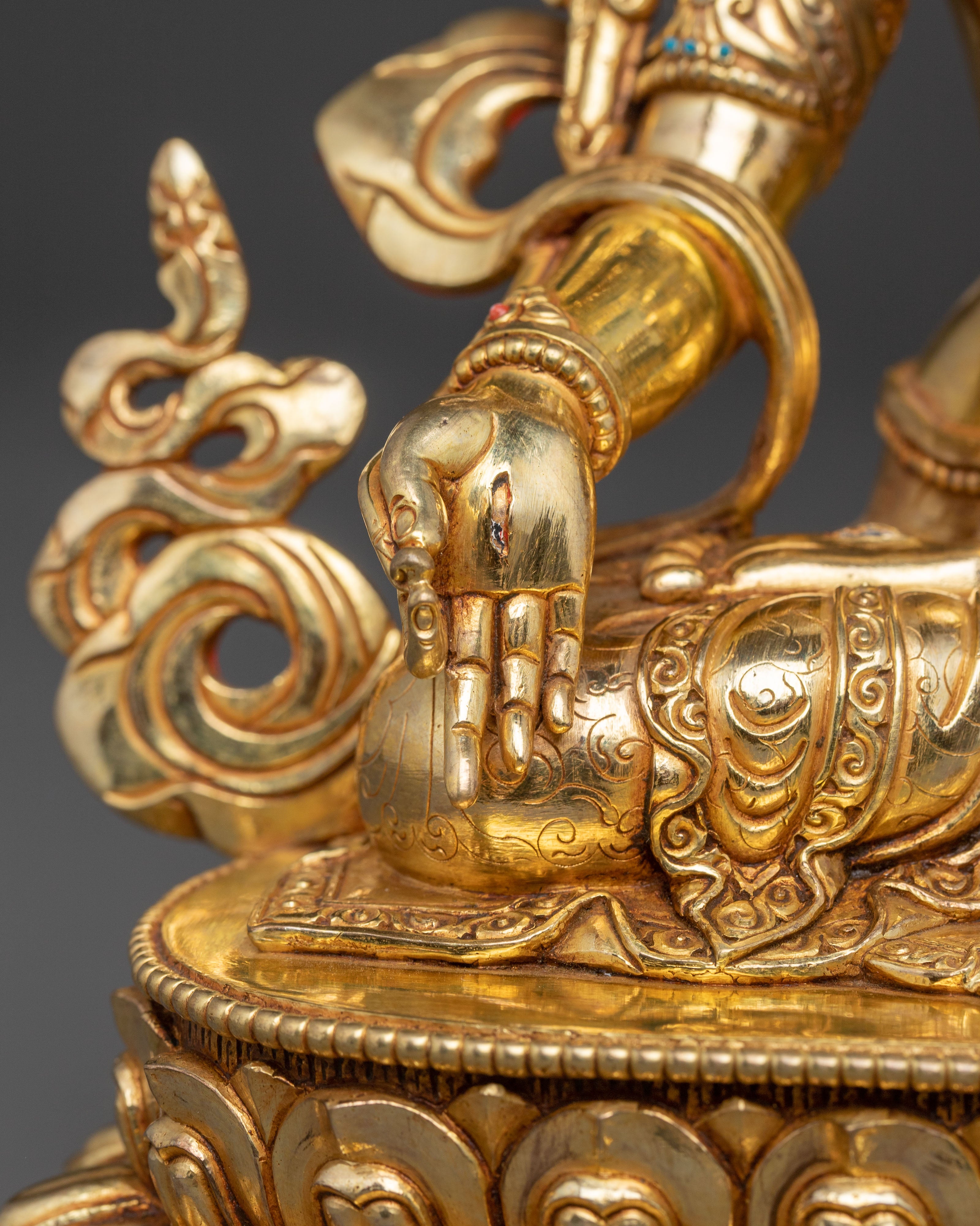 White Tara Handmade Copper Statue | The Goddess of Compassion and Longevity