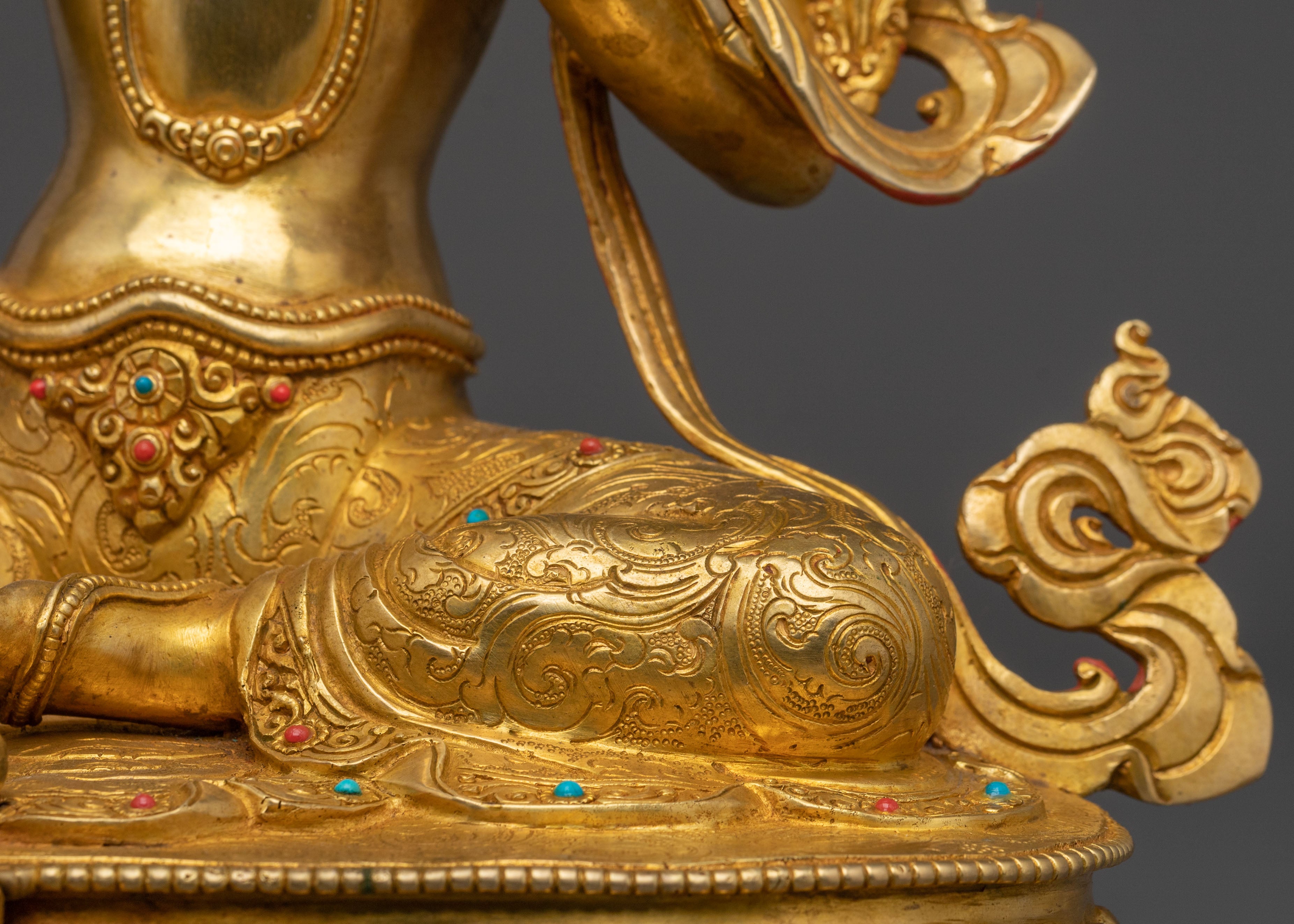 Handmade Green Tara Sculpture | Tibetan Goddess